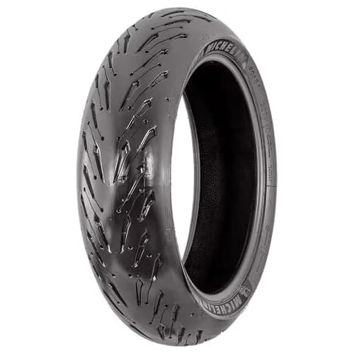 Classic Motorcycle Tire with Road 5 Radial Rear, 190/55ZR-17 - Black - Compact and Portable Model 589506