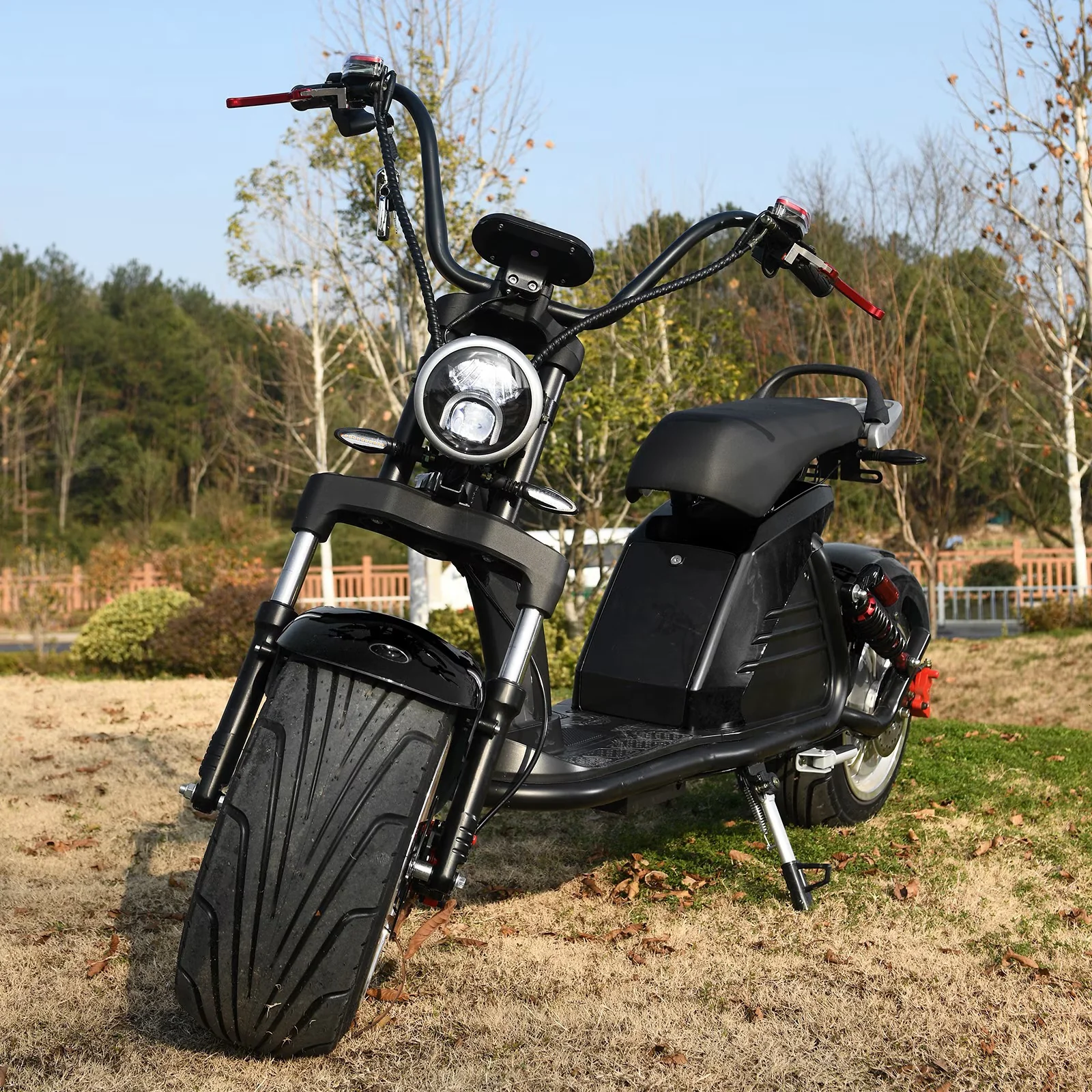 Scooter Premium with 4000W, Headlights - Iron, Plastic Black - Durable Build Model C55A6A