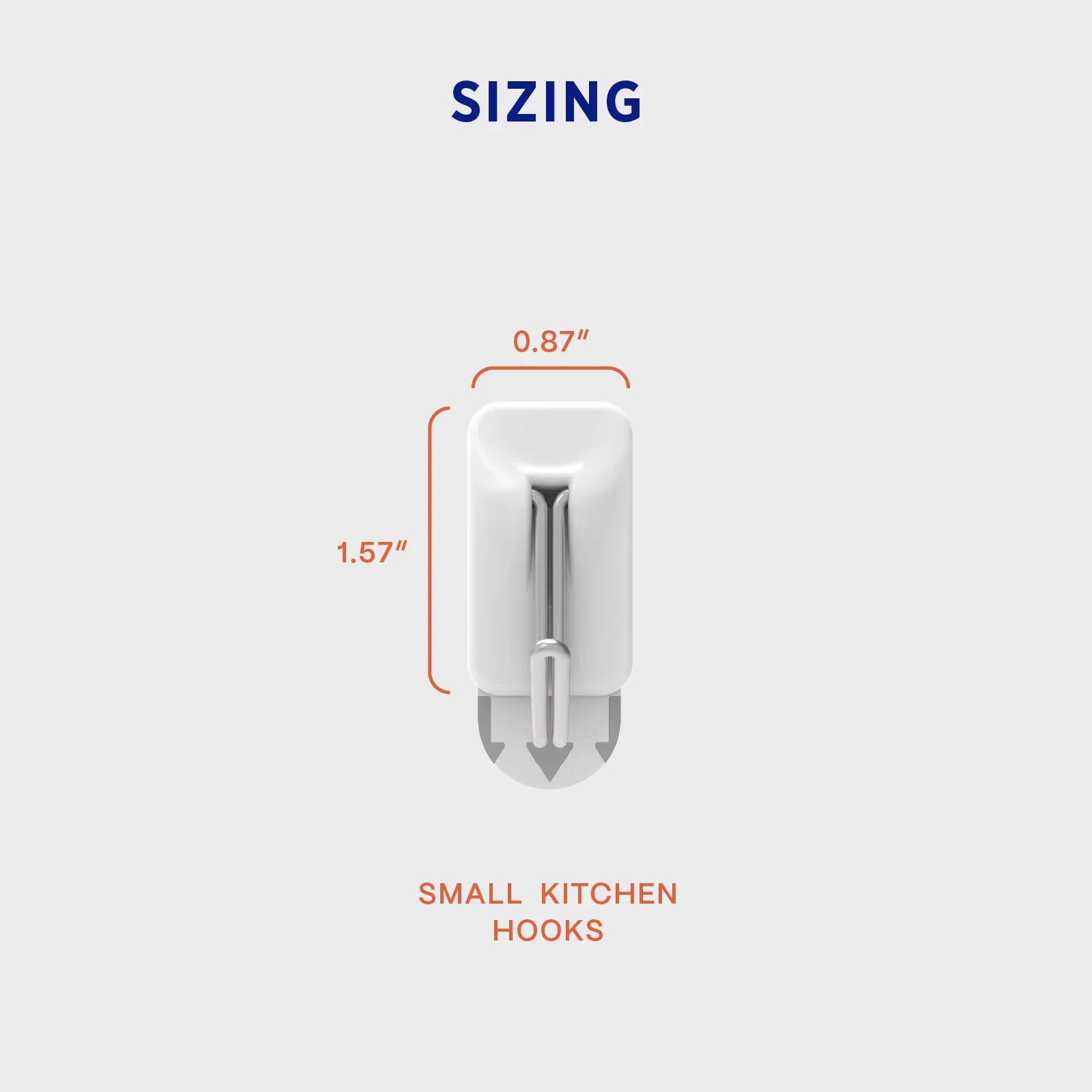 Sleek Damage-Free Hanging with Easy Installation, Easy-To-Use - Plastic White for Home Model 114F2A
