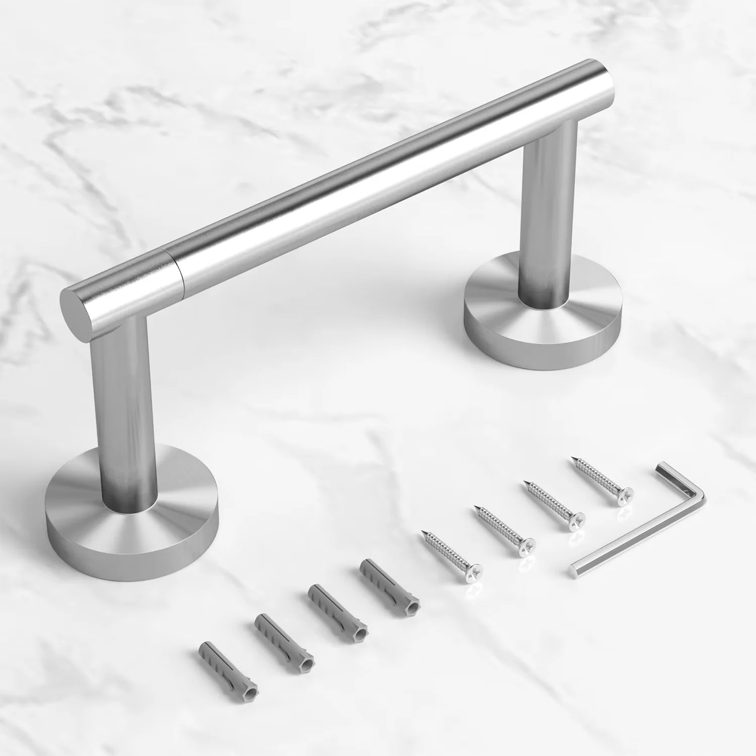 Versatile Plumbing with Modern, Toilet Paper Holder Wall Mount - Stainless Steel, Nickel Model E7395F