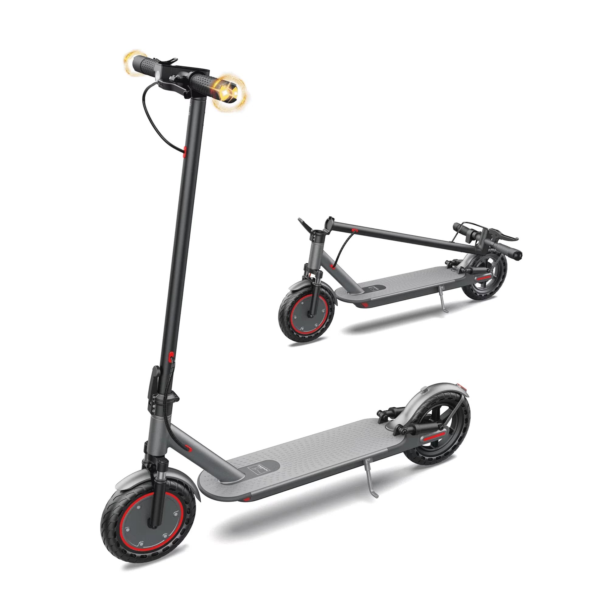 Stylish Scooter with 350W, App Compatibility, Foldable - Gray Aluminium Alloy Model 830B6B