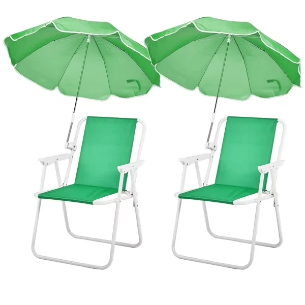 Classic Beach Chair with Folding, Umbrella for Camping - Long-Lasting Performance Model 3004F4