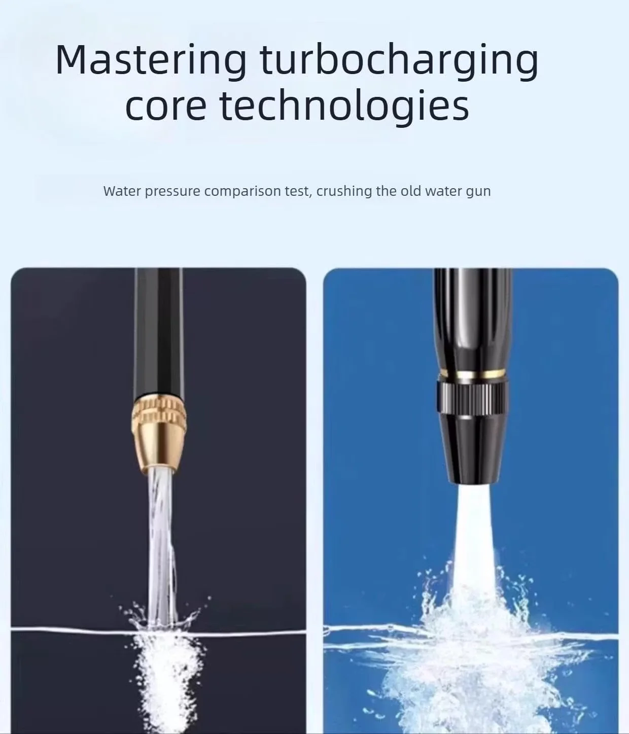 Innovative Pressure Washer with Battery, Home high-Pressure car wash Water Gun, Booster Nozzle - Model B586DD