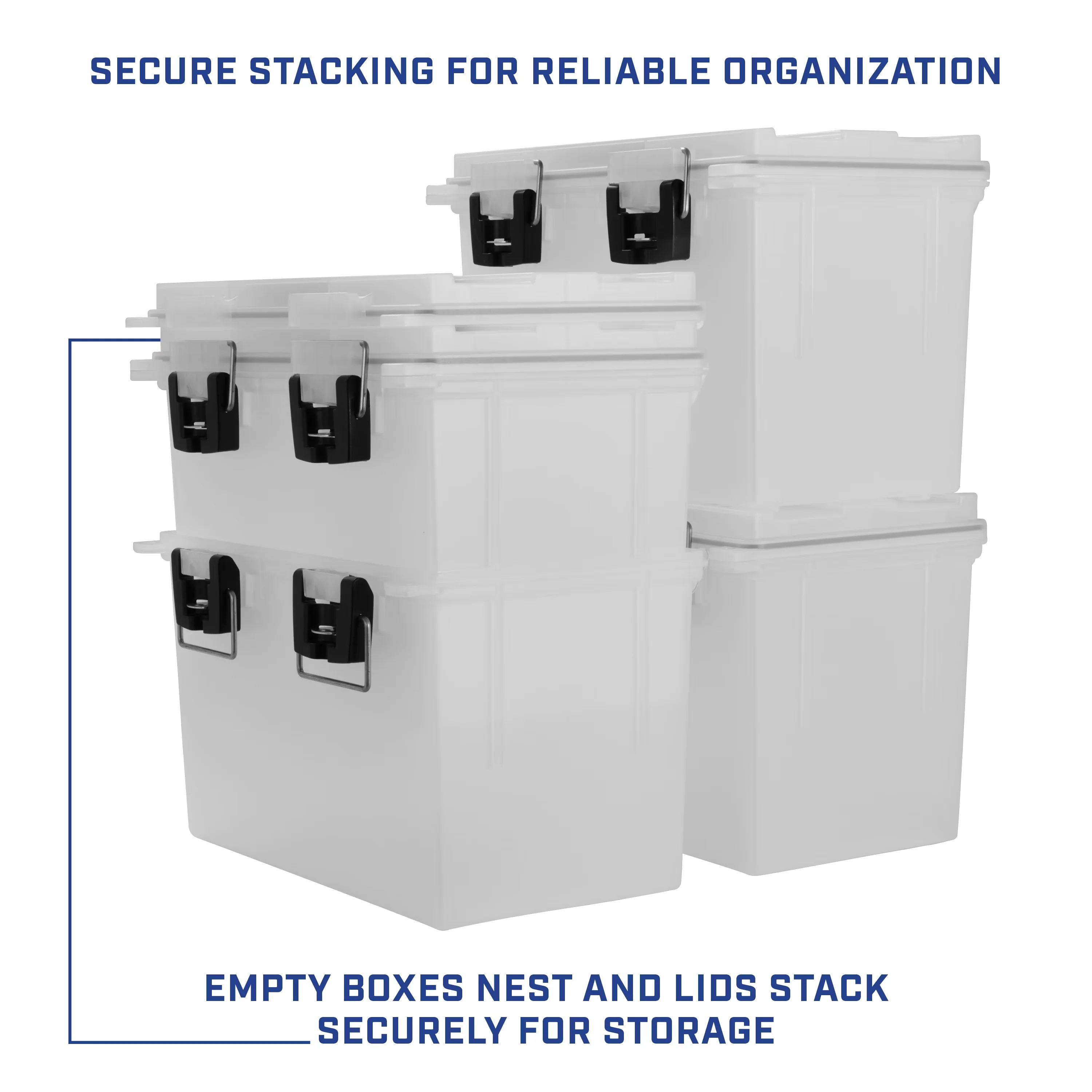Garage Storage Supply Stylish with Stackable, Carrying Handles - White Plastic Model BE57C9