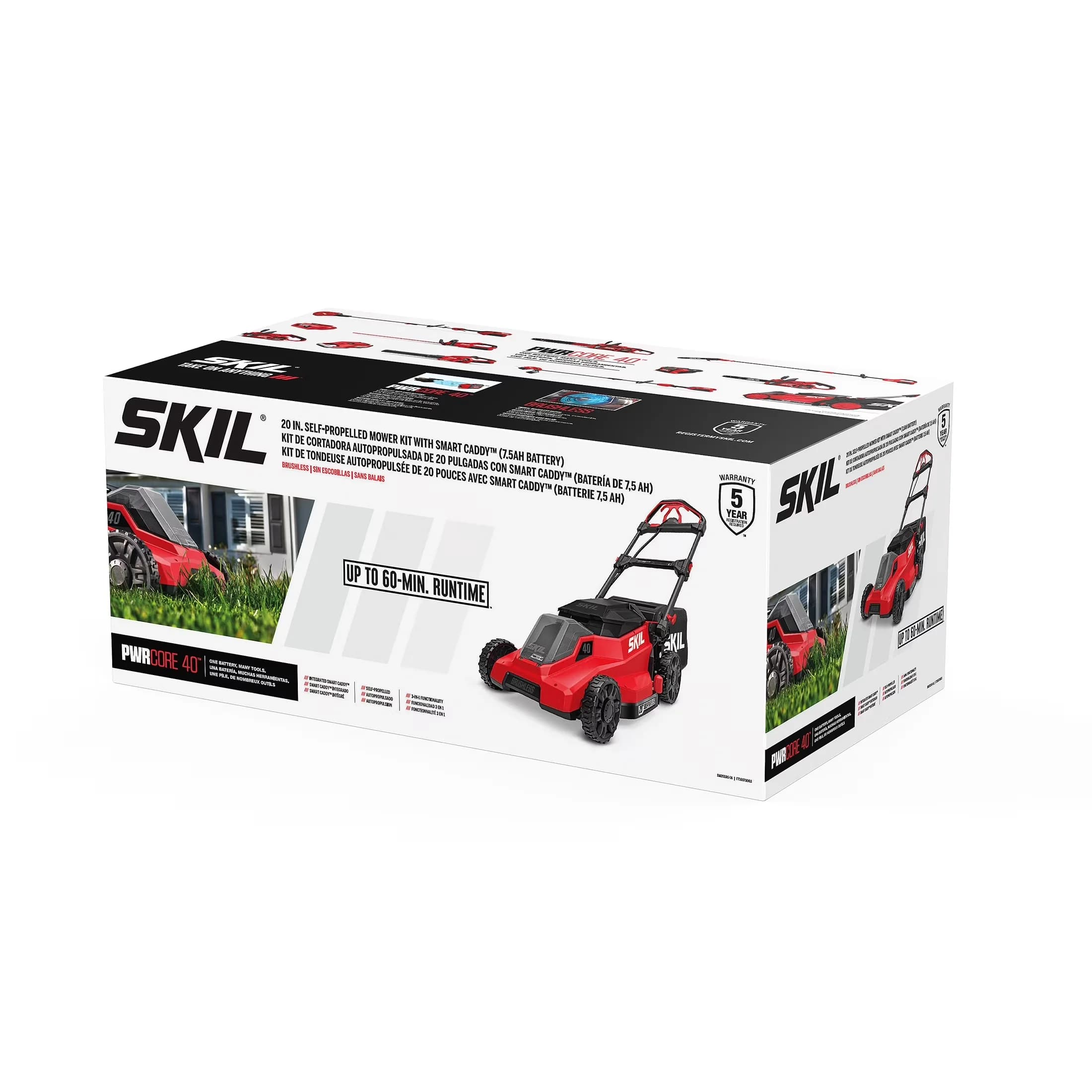 Push Mower Reliable with Battery, 150W, 40V - Red - Heavy Duty Model 56B43F