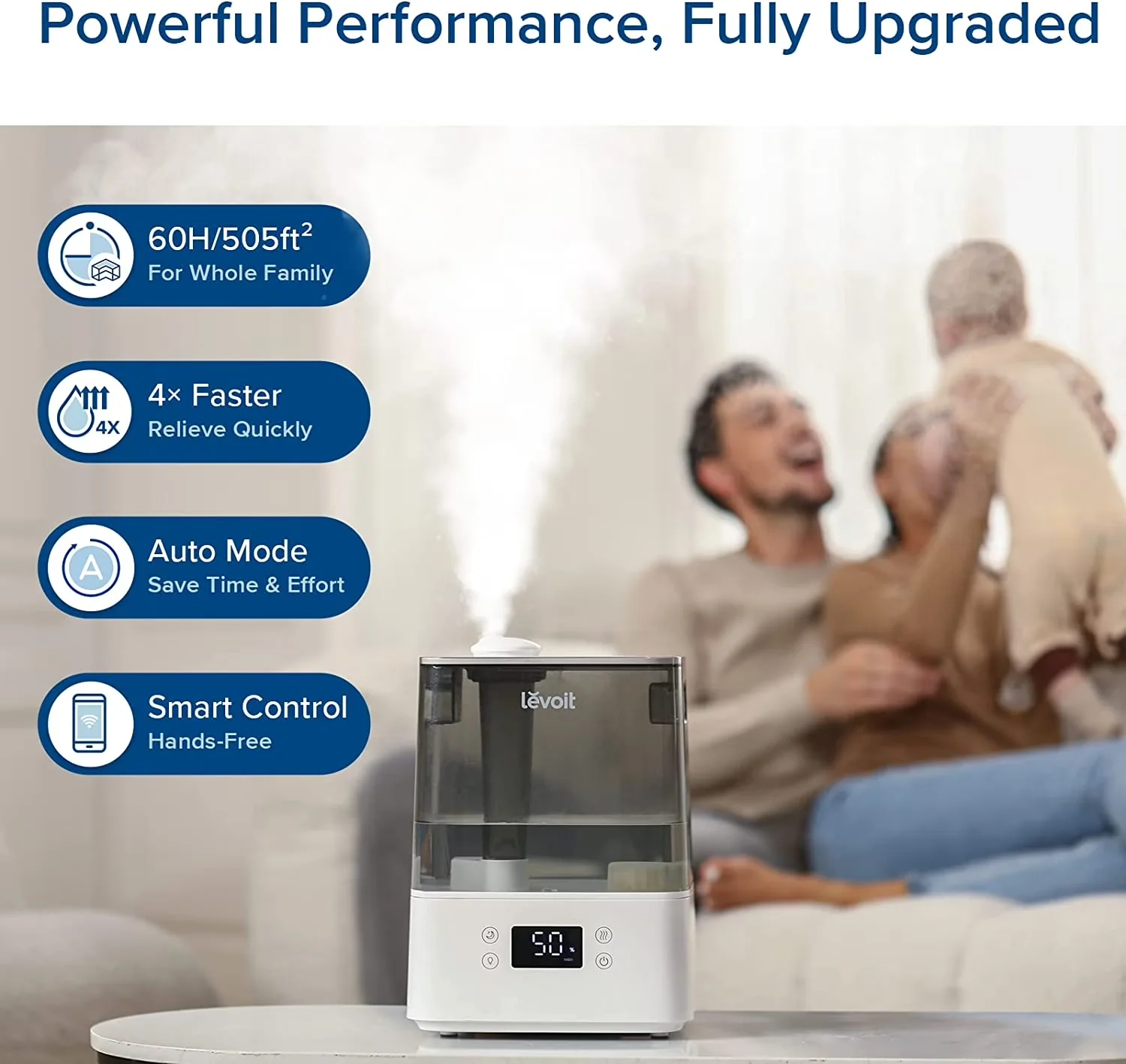 Humidifier Versatile with One-Step Refill., Quiet Operation: ≤ 30dB., Cool Mist - Model 1B47CD