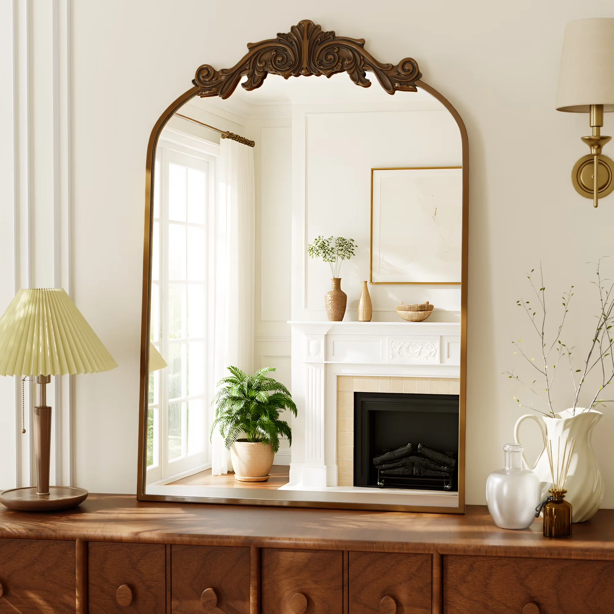 Bathroom Renovation Versatile with Hooks, Shatter Resistant Construction, Victorian - Bronze 24" x 38" Model CA2191