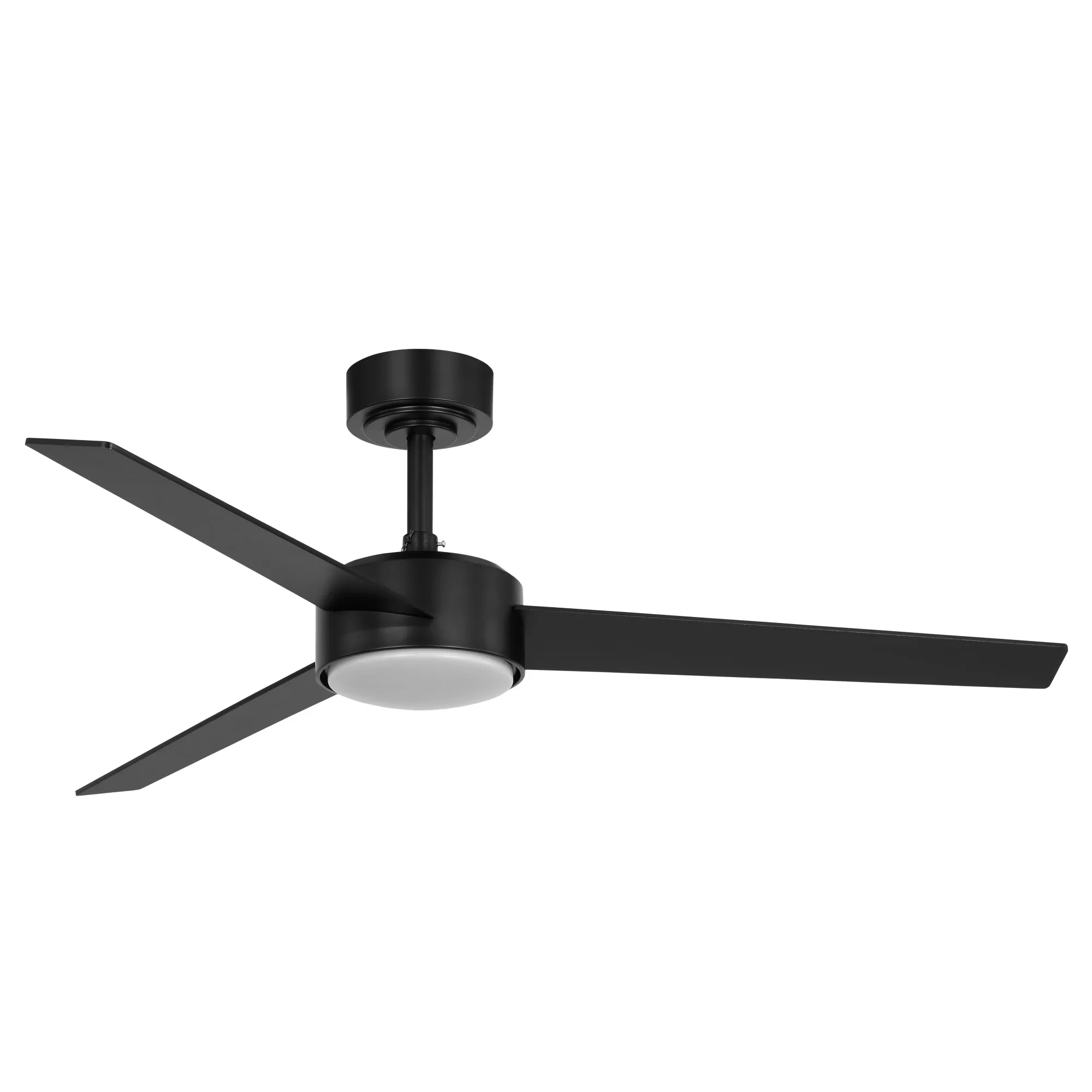 Versatile Ceiling Fan with LED, Remote Controlled, Traditional - Black Acrylic Model D16D1F