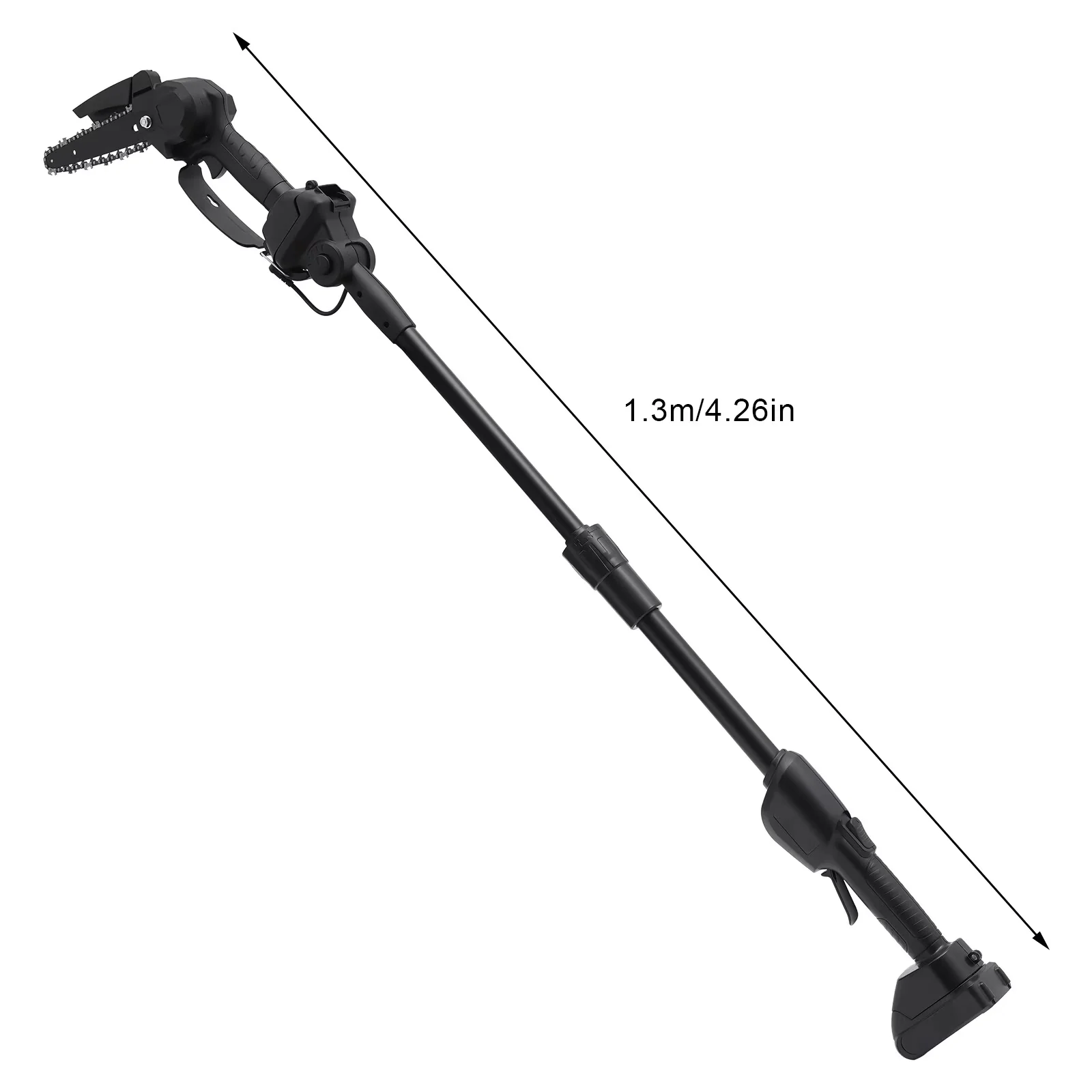 Versatile Pole Saw with Battery, 550W, Telescoping - Black - Compact and Portable Model C6D833