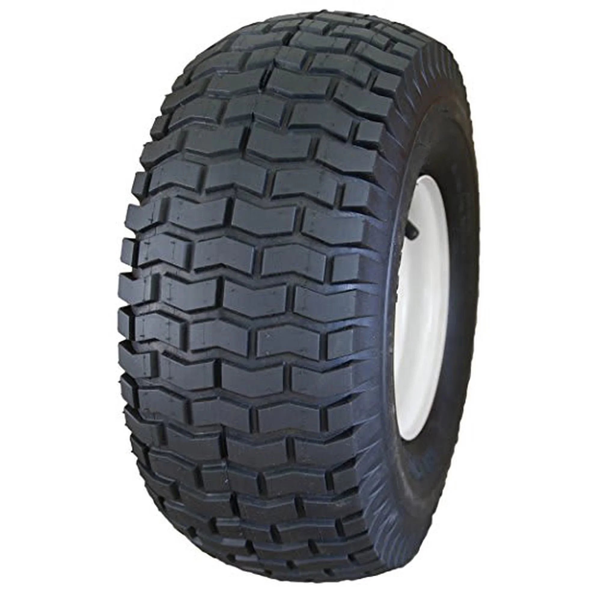 Compact Lawn Mower Tire with Hi Run LG Turf II 15X6.00-6 B & Garden, Chevron tread pattern enhances traction - Model 57EAF7