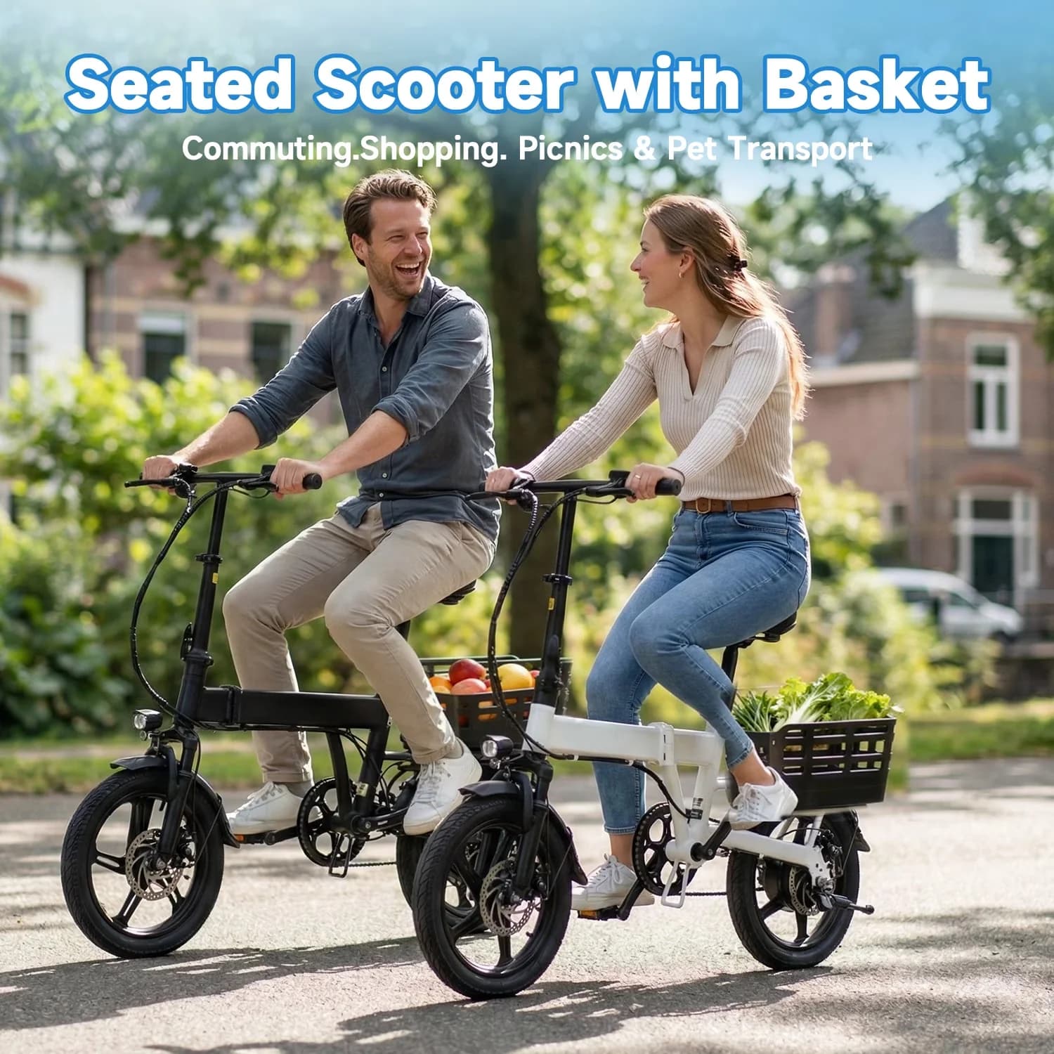 Compact Electric Bike with 500W, Adjustable Speed, 14" Folding - Reliable Performance Model 88AC15