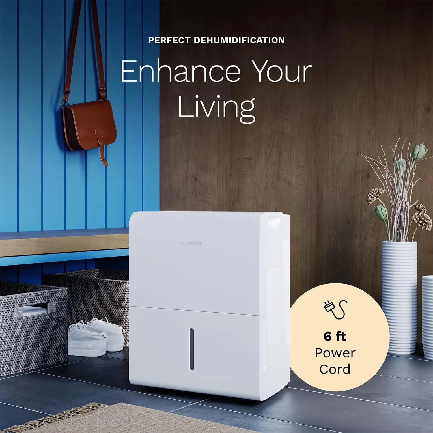 Reliable Dehumidifier with Built-In Pump, 22 Pint Wi-Fi - Long-Lasting Performance Model CD80B8