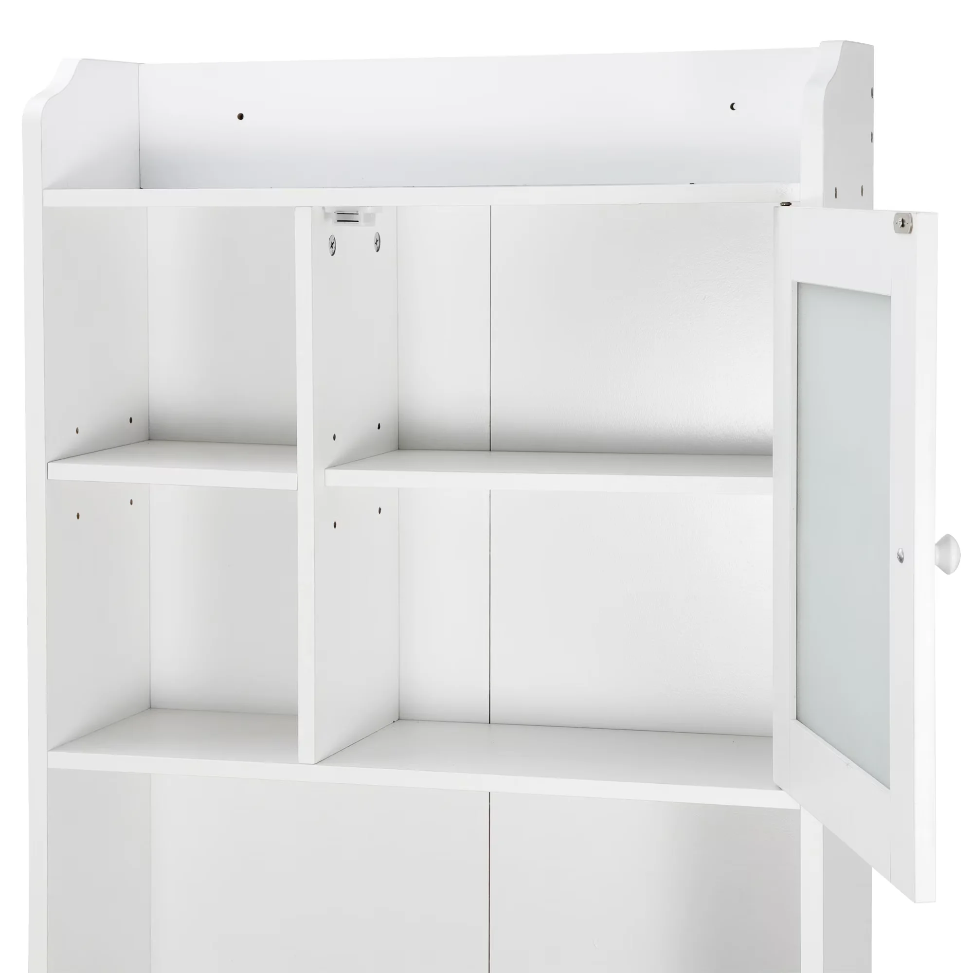 Quality Bathroom Renovation with Divided, Specifications: - Medium Density Fiberboard 68.3"H Model FB5F6A