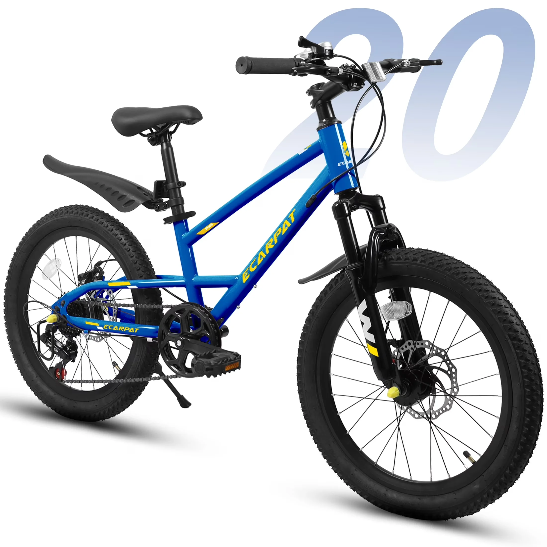 Professional Kids Bike with Adjustable Speed, Front Suspension, 7-Speed - Blue Model B19162