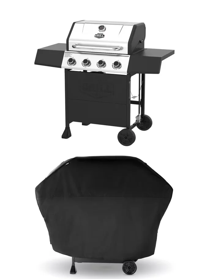 Innovative Gas Grill with Heat Thermometer, Grease Pan - Steel Burner - Premium Collection Model FDDFEB