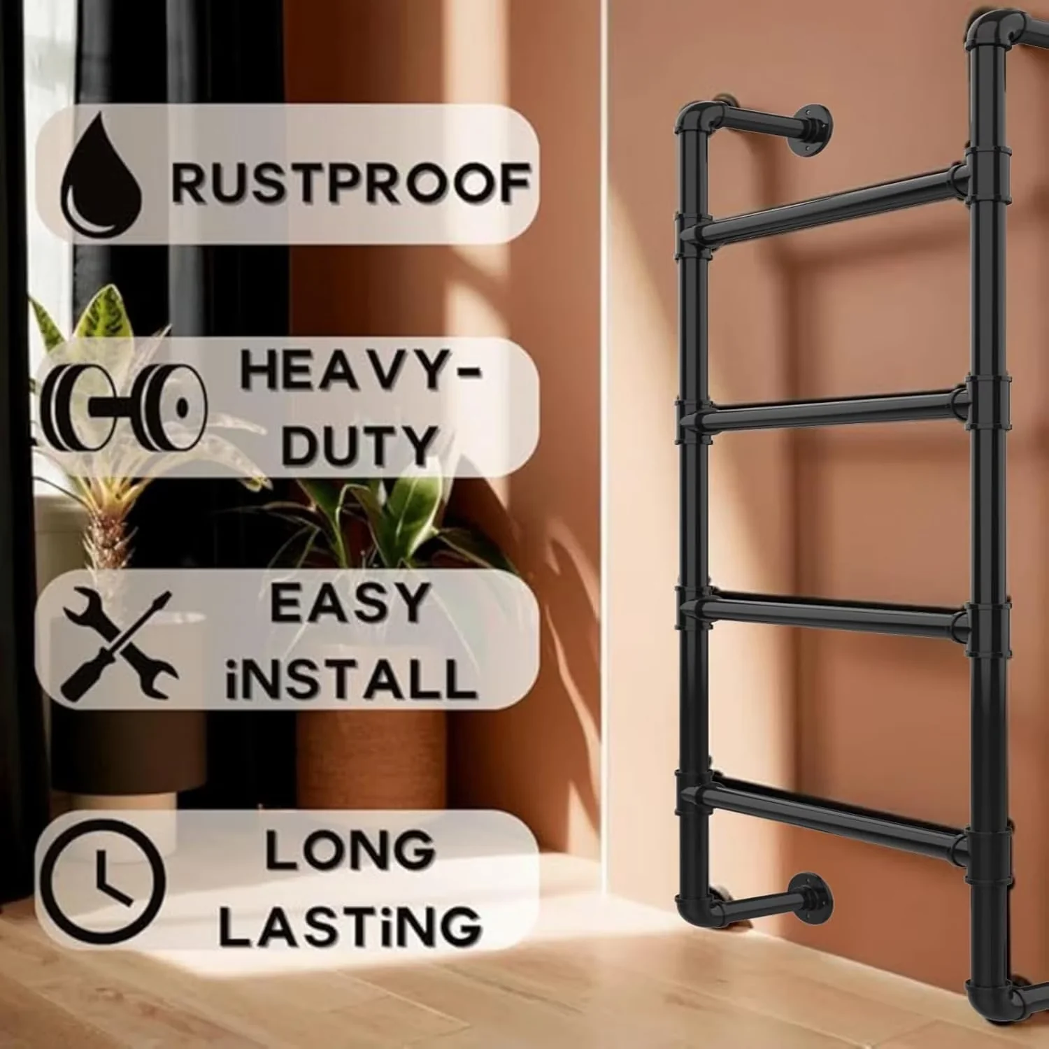 Versatile Building Material with Corrosion Free, Metal Frame, High Resistance - Iron Black Model 16FC6B