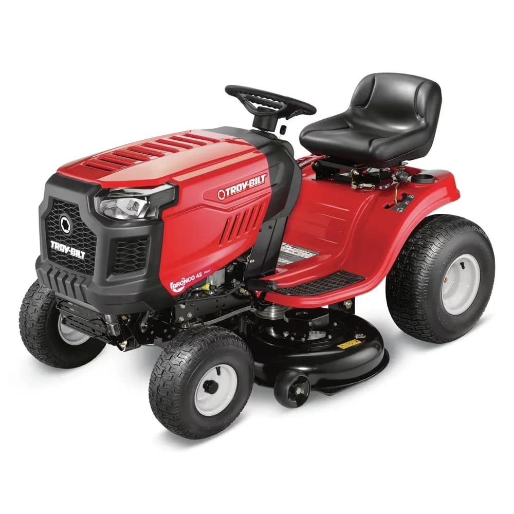 Sleek Riding Lawn Mower with Built-In Hitch, Adjustable Cutting Height, Single Lever Height Adjustment - Model 5D46BD