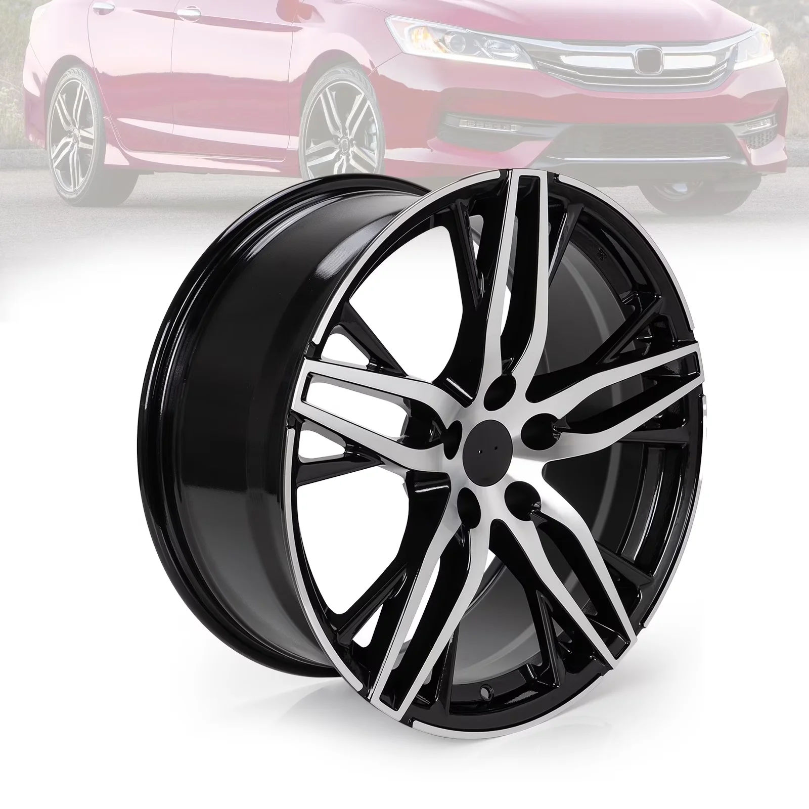 Modern Wheels And Rim with Rim Size: 19" x 8.5", 19x8.5-inch 5-Lug - Black Aluminum Alloy Model DA1686