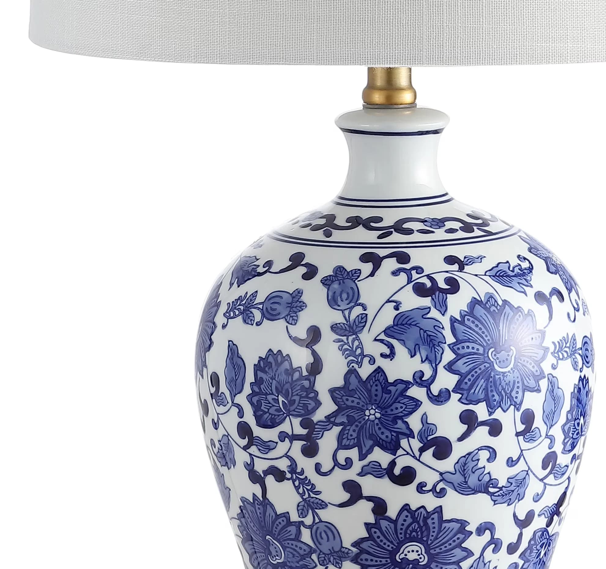 Lamp Set Modern with LED, Transitional, Jennifer 25.75" Ceramic/Metal LED Table - Metal Blue Model A7A08E