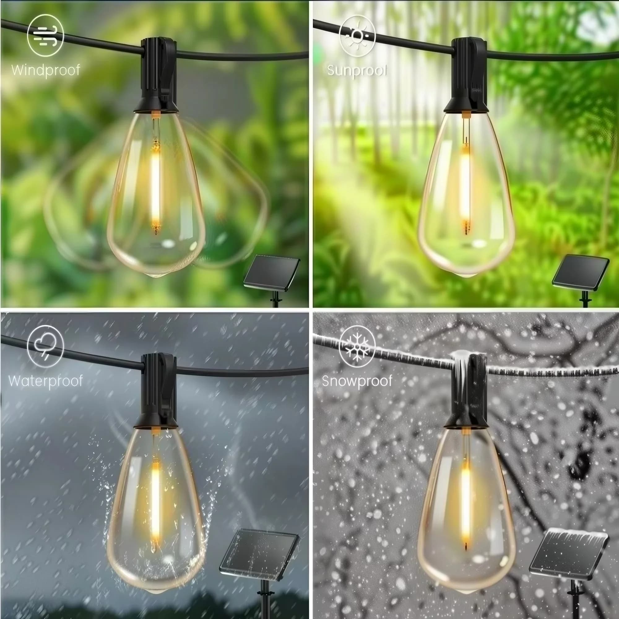 Compact Led Lighting with LED, Solar, Solar Outdoor String Lights 100FT for Garden - Model A7F28A
