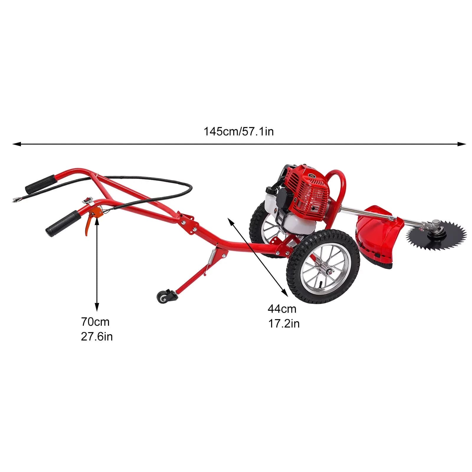 Efficient String Trimmer with Net Weight: 15kg (33.1lb), Engine Net Weight: 4.5kg (9.9lb), Rated Speed: 6500-7000r/Min - Red Model B442F4