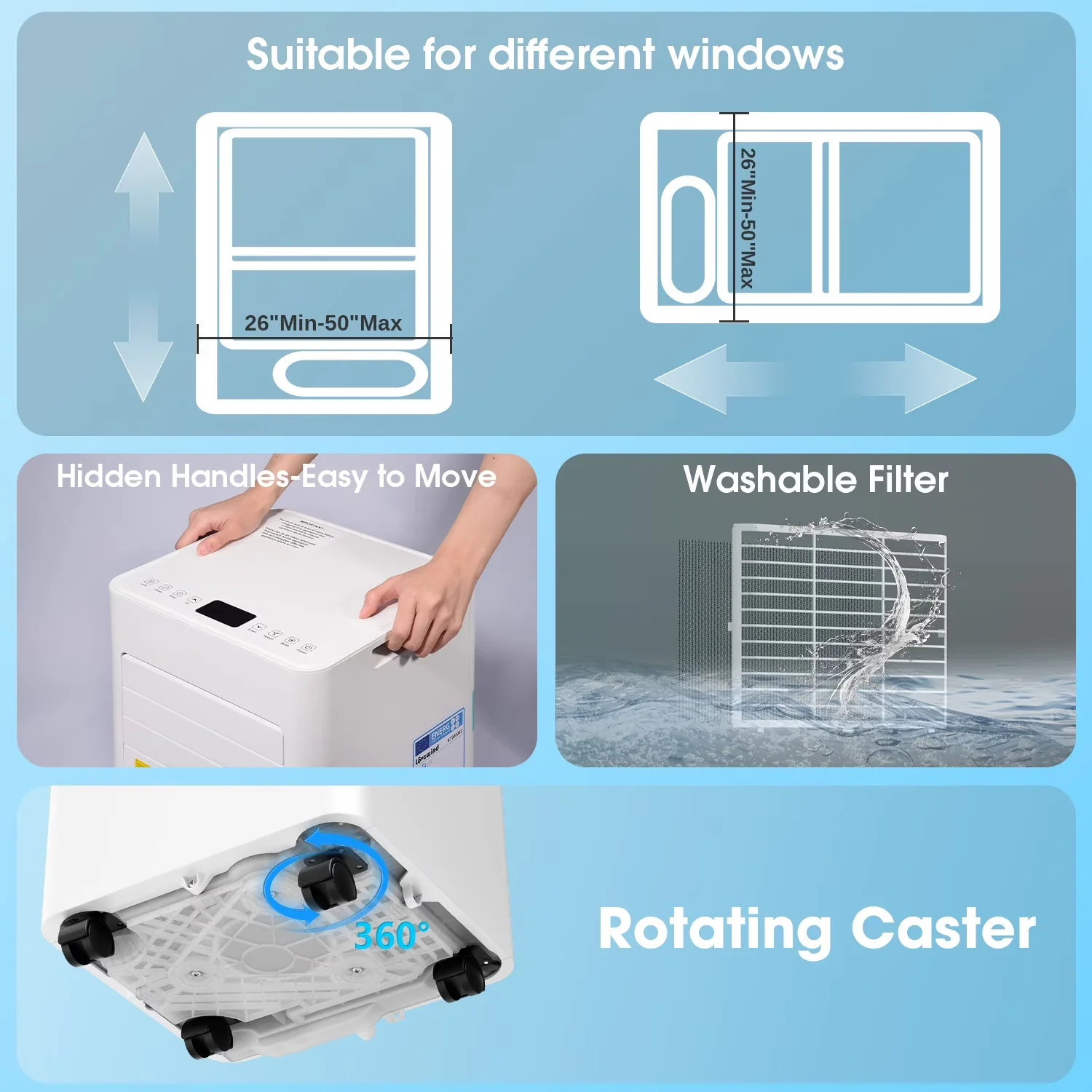 Reliable Air Conditioner with 10000 BTU, Timer, 10000 BTU Portable - White Model 639CE8