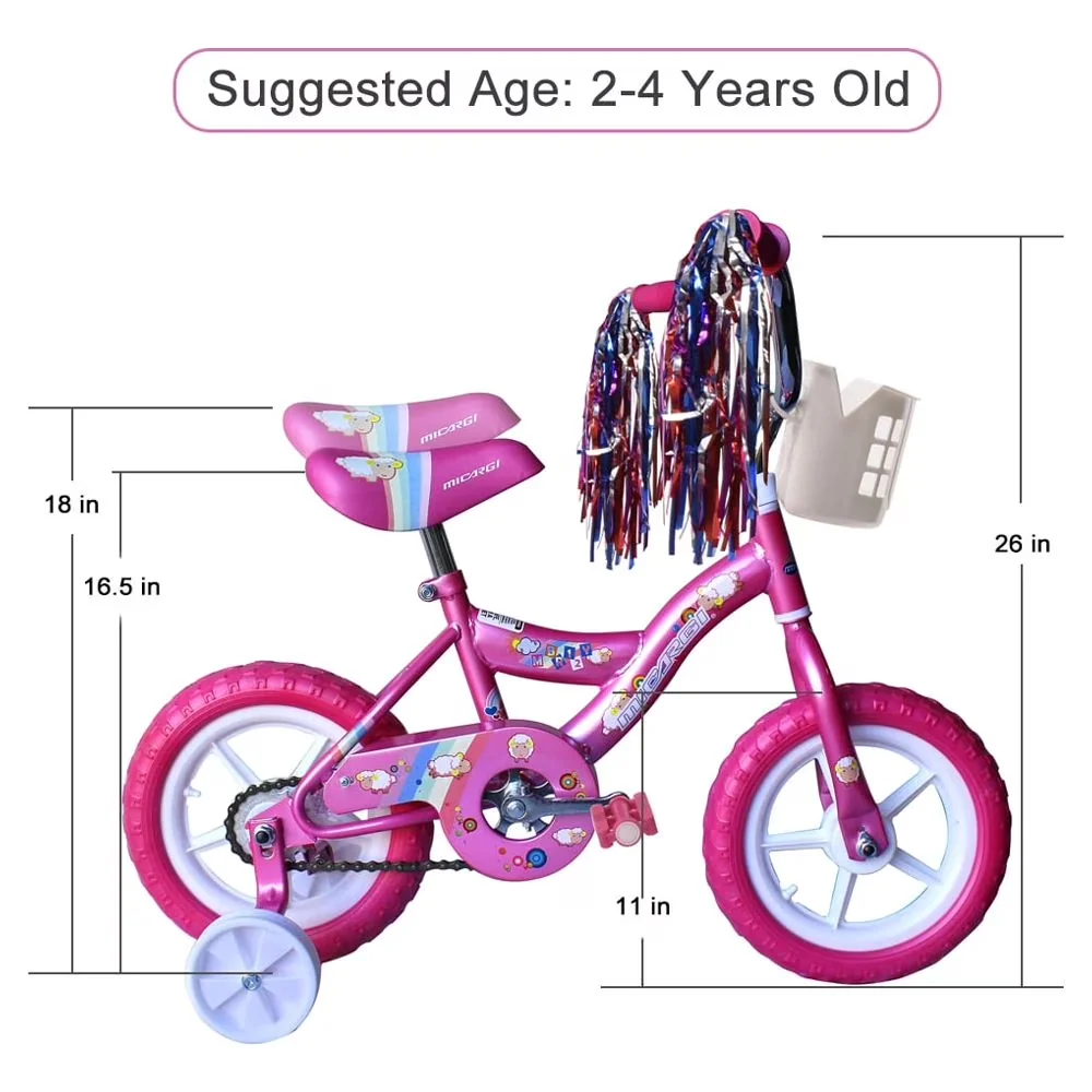 Professional Kids Bike with Adjustable Seat Height, 12" Kid's Bicycle, Kids' BMX bike - Purple Model E271E2