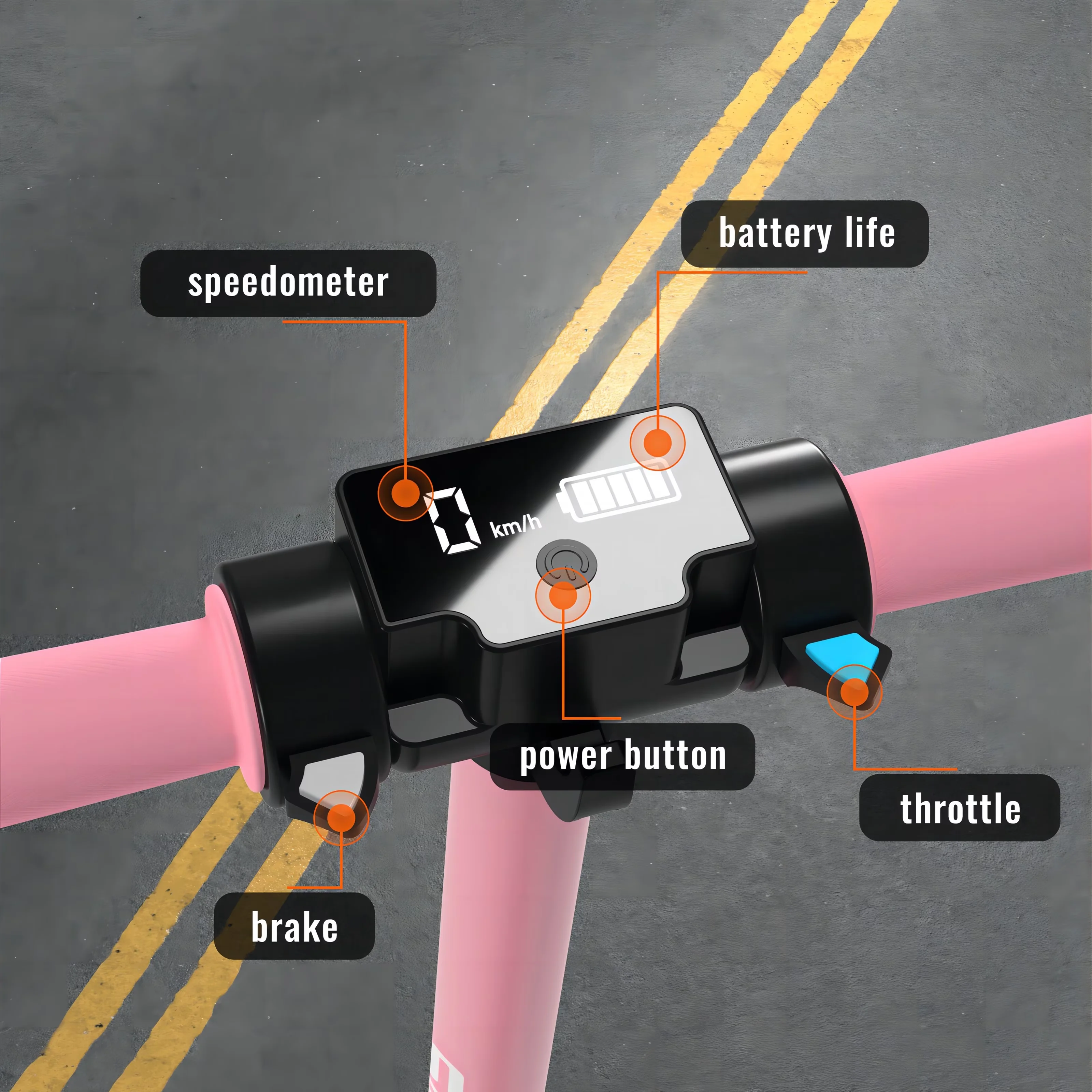 Stylish Scooter with LED, 130W, Portable - Aluminum Alloy Pink 6-14 - Quality Construction Model 868267