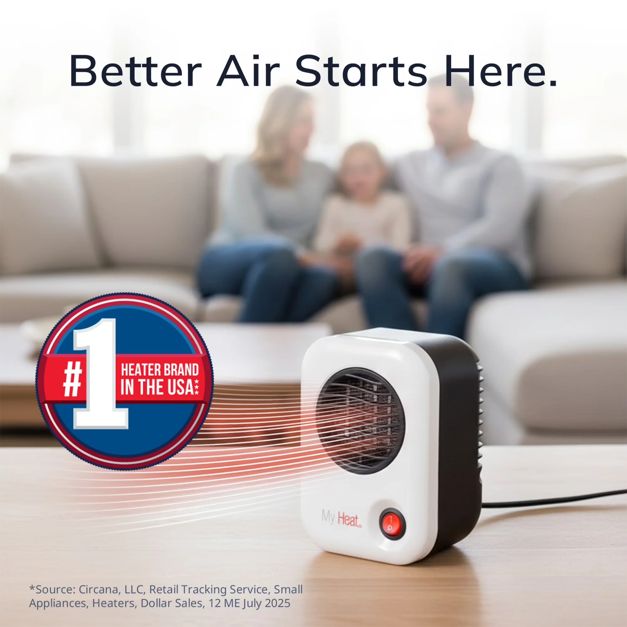 Compact Portable And Electric Space Heater with 200W, Easy To Clean - White Model BC50C0