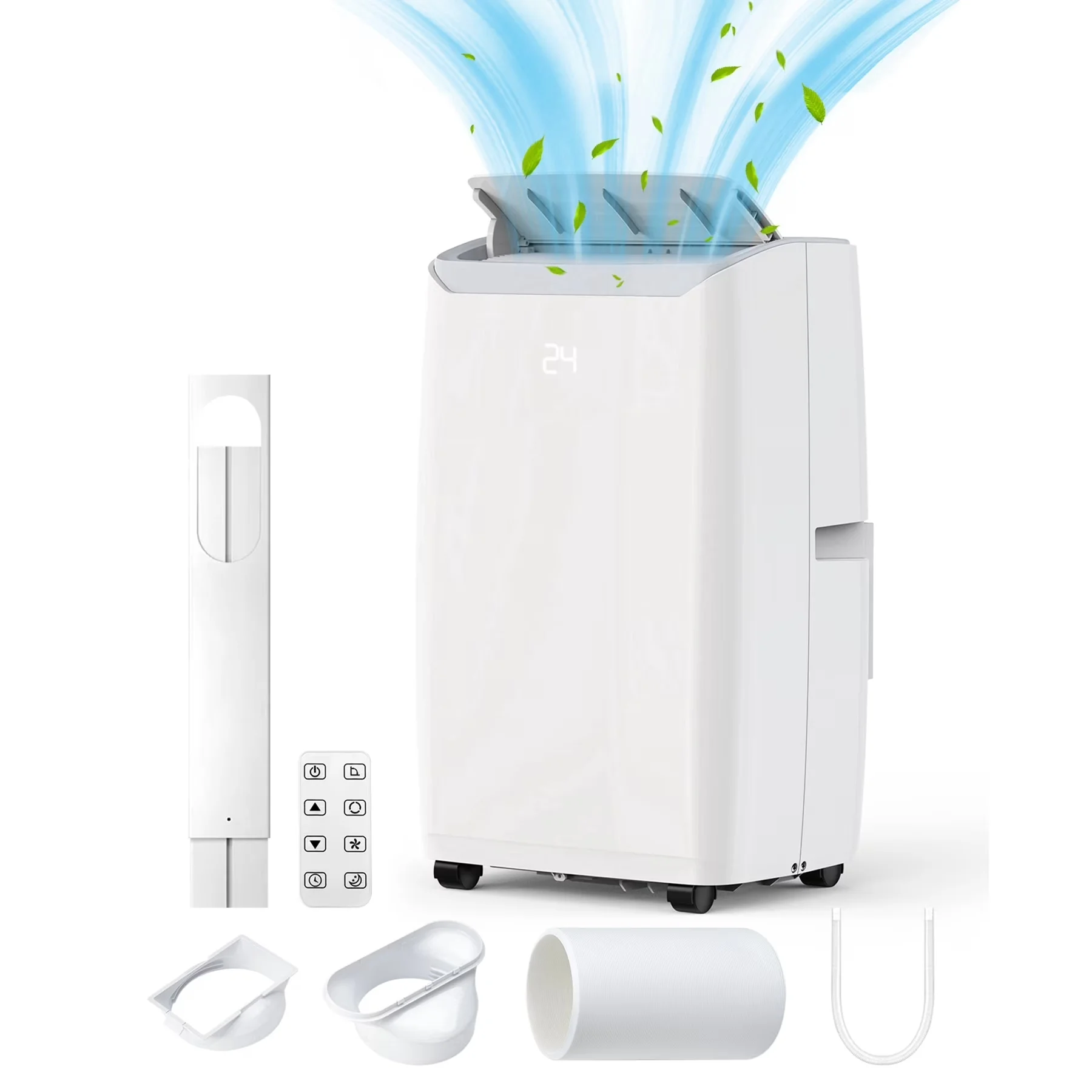 Air Conditioner Stylish with 14000 BTU, Remote Controlled, 3-In-1 Portable 92000 BTUs (14 - 32-White Model 0615D3
