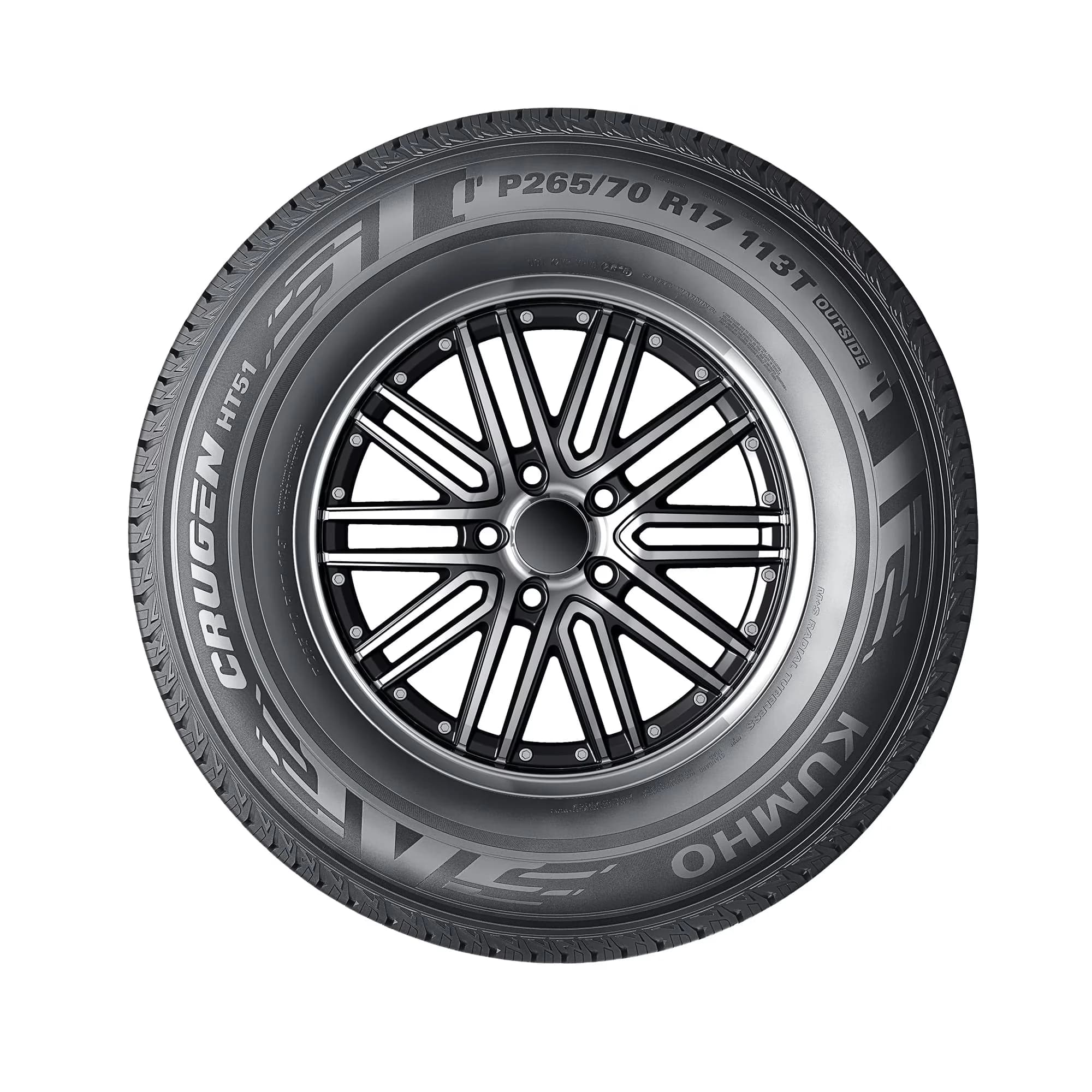 Professional Car Tire with Fits Multiple Makes And Models, Size: 265/70R17 - Model 43B0BB