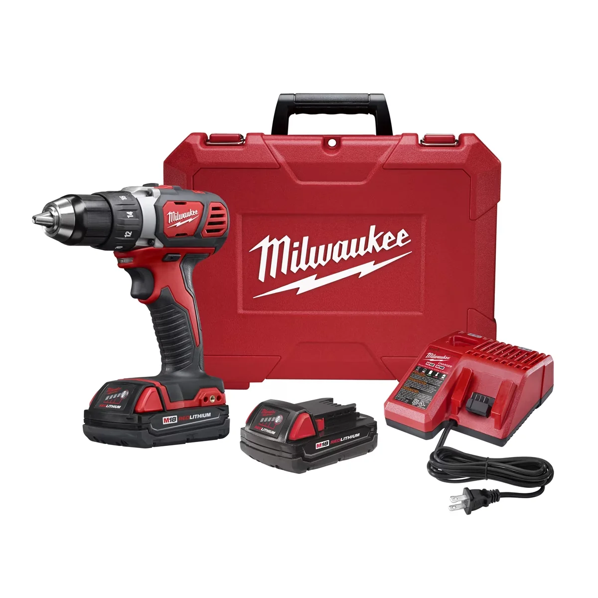 Professional Pro Tool with 18V, Compact Design, M18 18V 2.0Ah Cordless Drill/Driver Kit - Black 10 Model 28B5D1