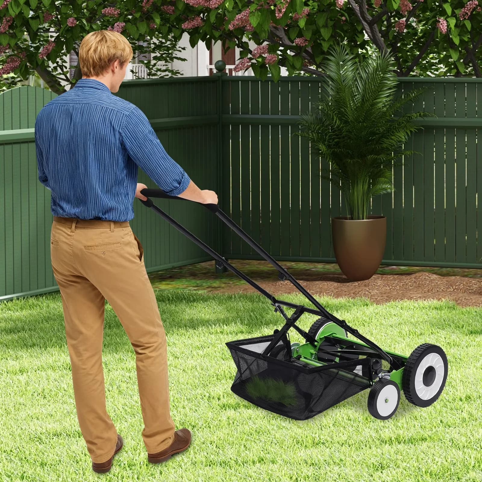 Push Mower Essential with Adjustable, Operation Mode: Manual, Process: Heat Treatment - Green Model A81DA1