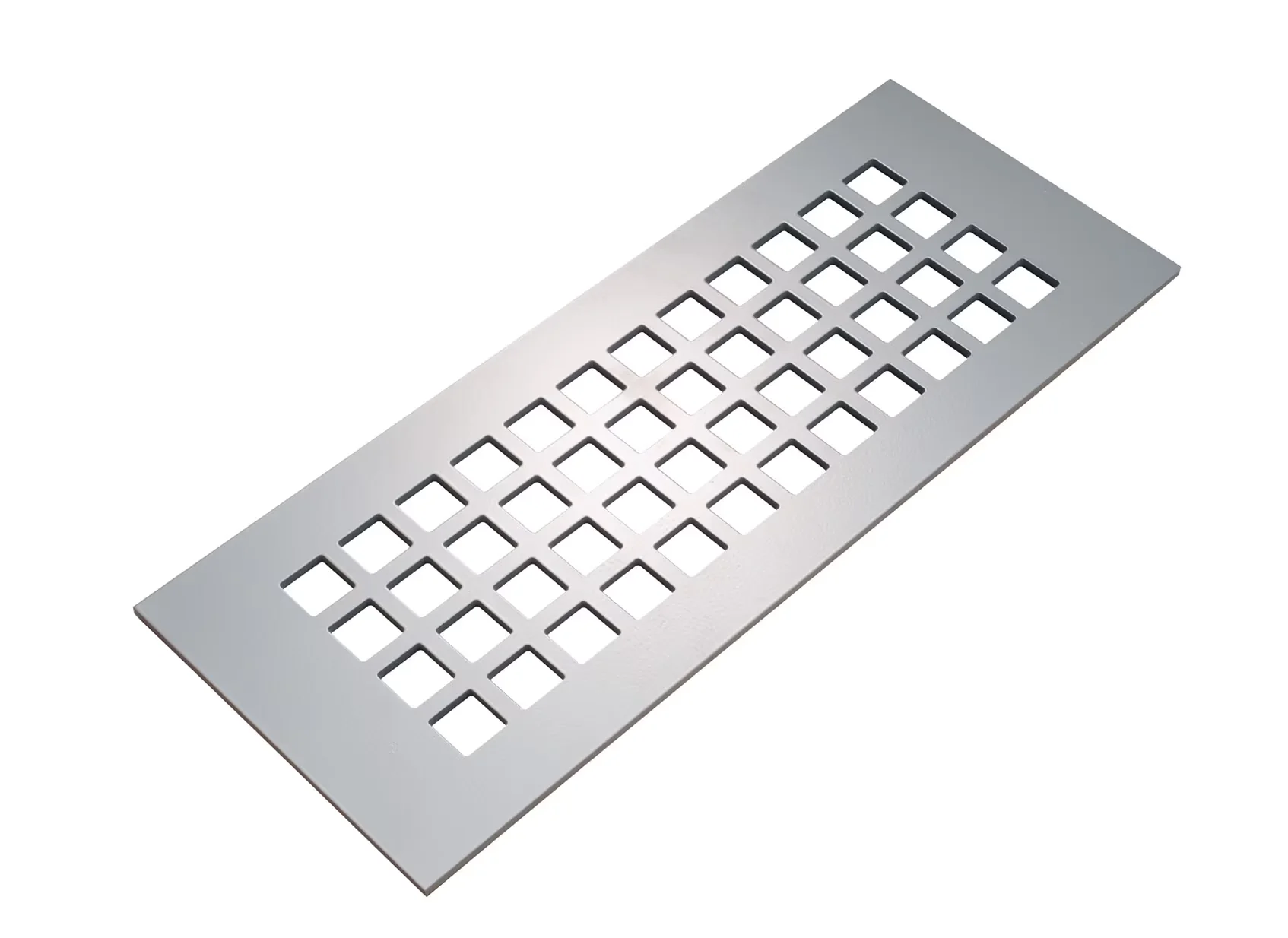 Grey Vinyl Flooring Vinyl Plank Flooring Sleek with Grey Aluminum, Grid Collection - Aluminum Gray Model 184150