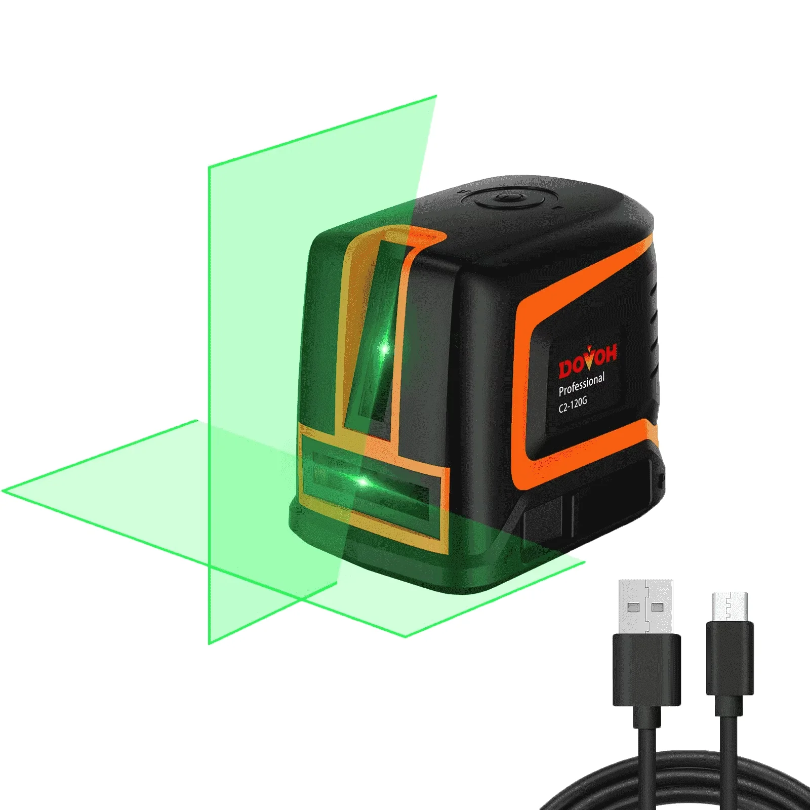 Durable Measuring Layout with Battery, Durable, Bright Laser Pointer - Orange Rubber, Plastic Model 096093