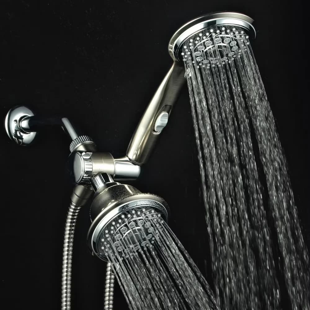 Shower Head Essential with Adjustable, 3-Way - Chrome/Brushed Nickel Multicolor Model F7A320