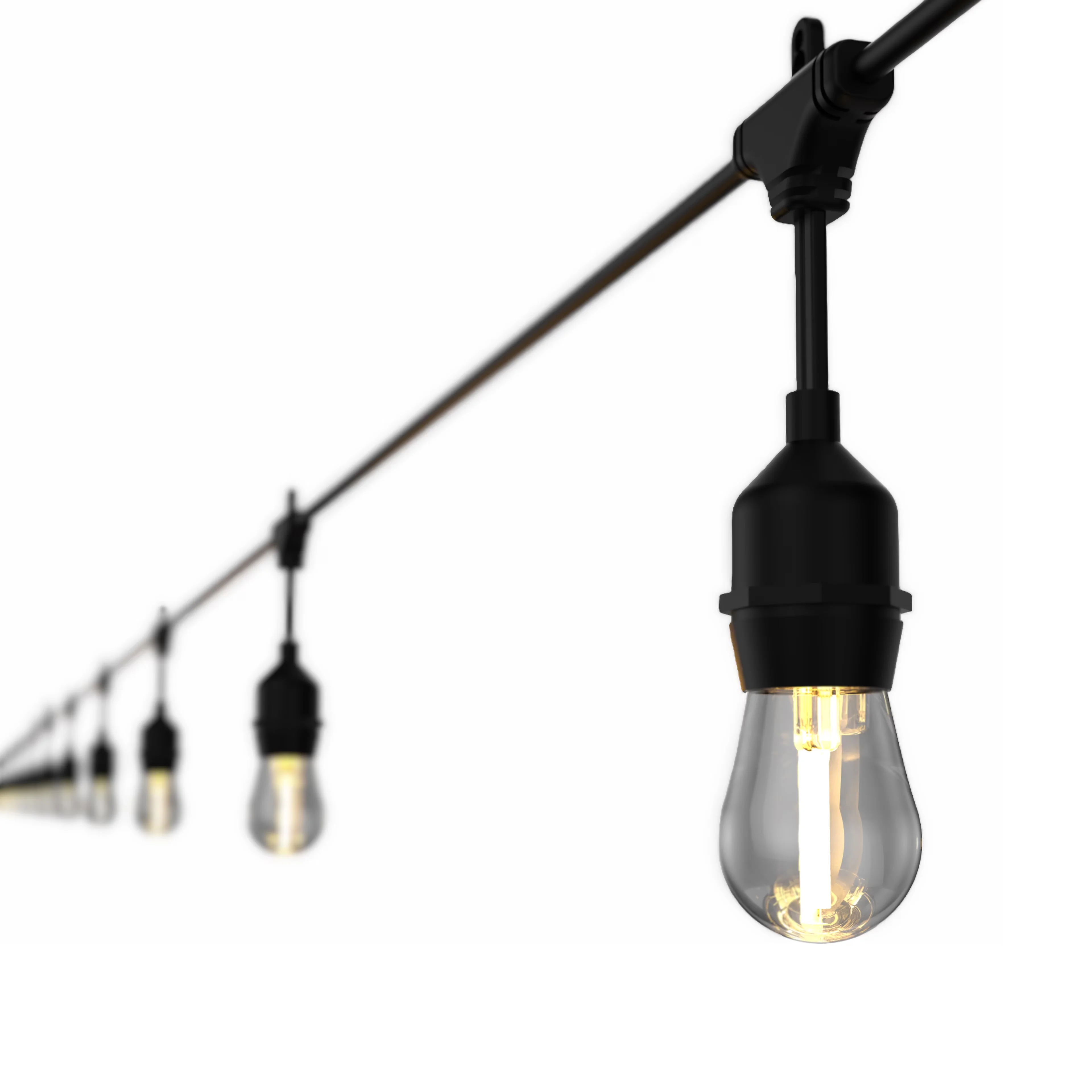 Essential Led Lighting with LED, Energy Efficient, 48-Foot Outdoor Commercial String Lights - White Model 76B110