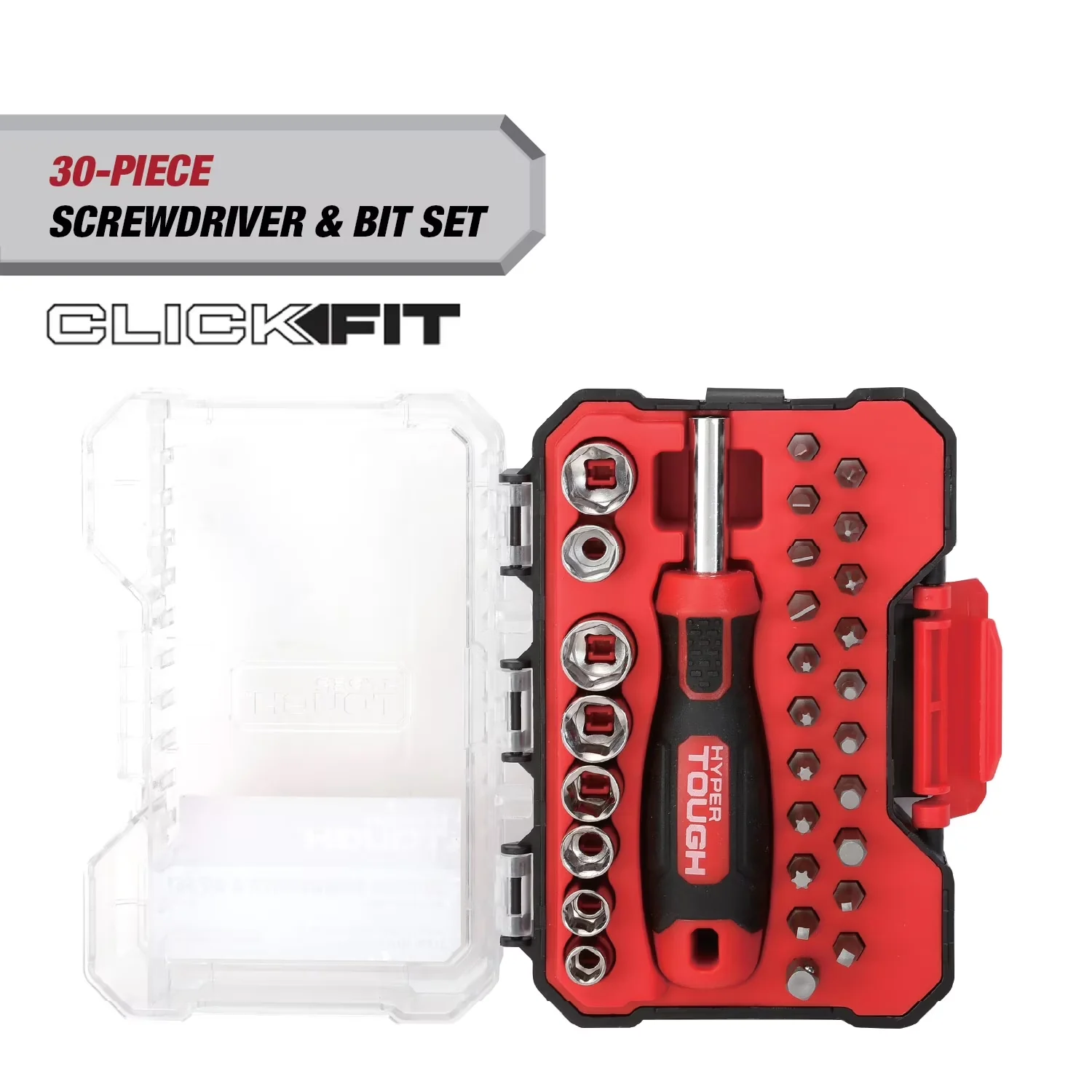 Quality Hand Tool Set with Heavy-Duty - Red Steel 30 - Commercial Quality Model BAD048