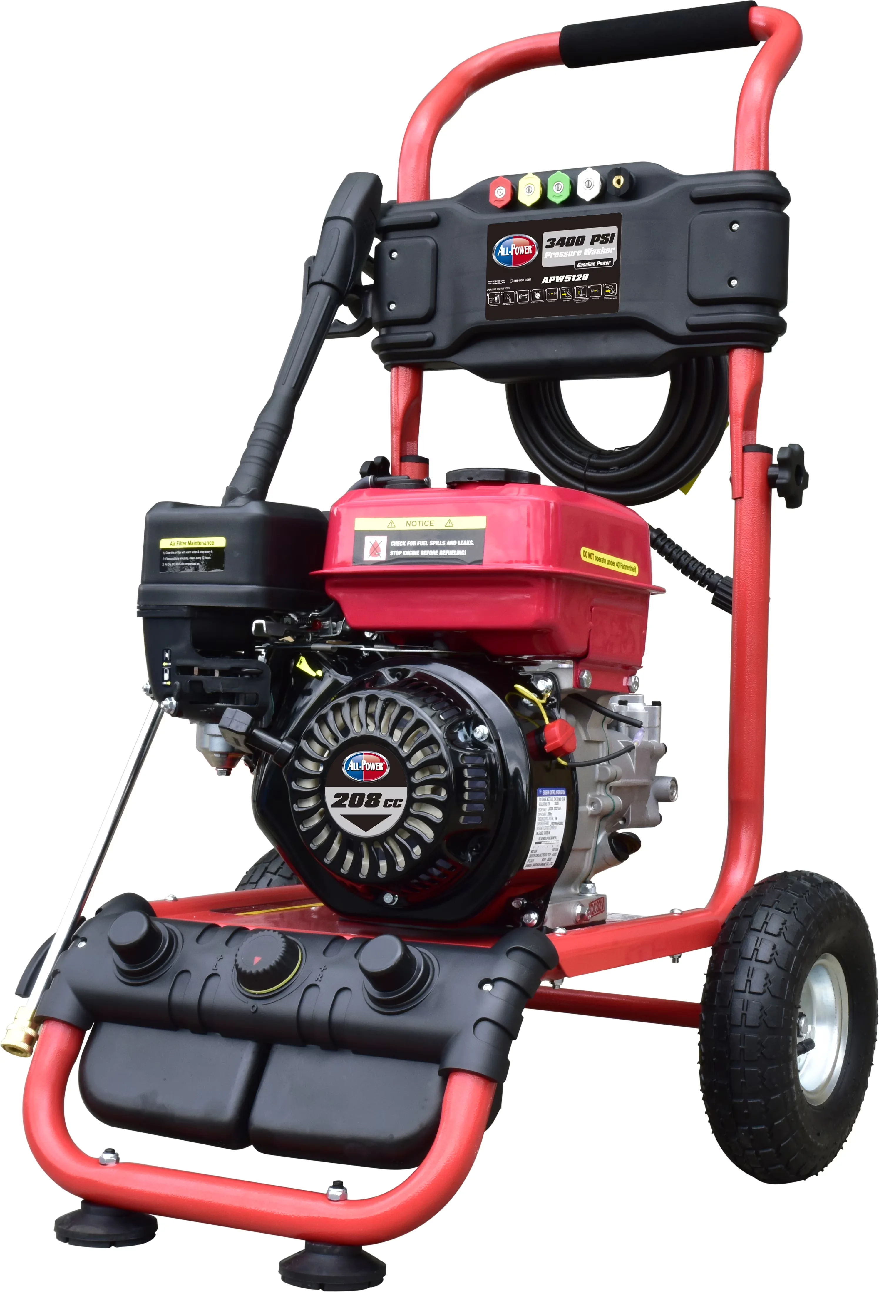 Premium Pressure Washer with Quick Connect Tips, 30 ft High Hose, Power for Outdoor - Model F756B1
