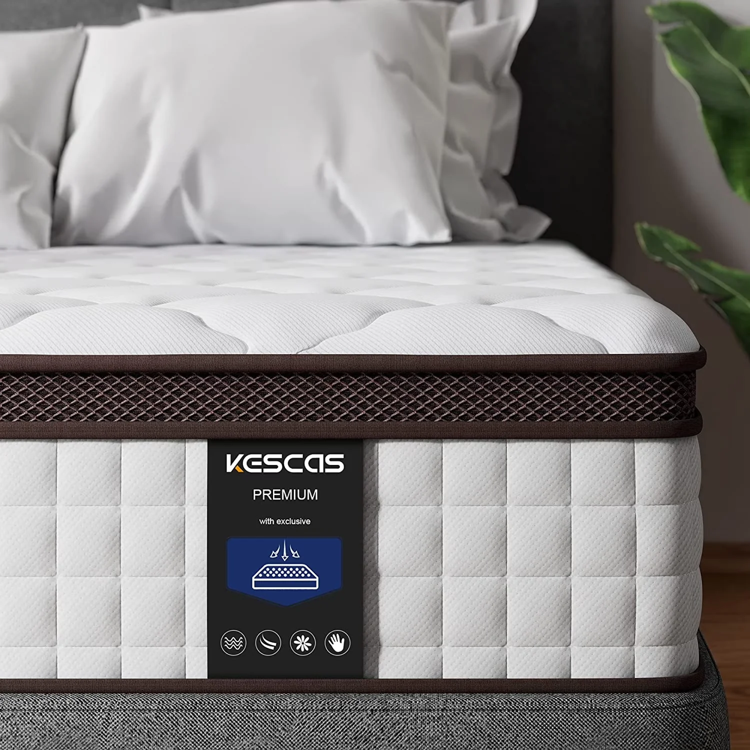Mattresses Accessory Quality with Mattress-In-A-Box, Full Size Mattress, Medium Firm Mattress - Fabric, Bamboo, High-Density Foam,... Model 544BA1