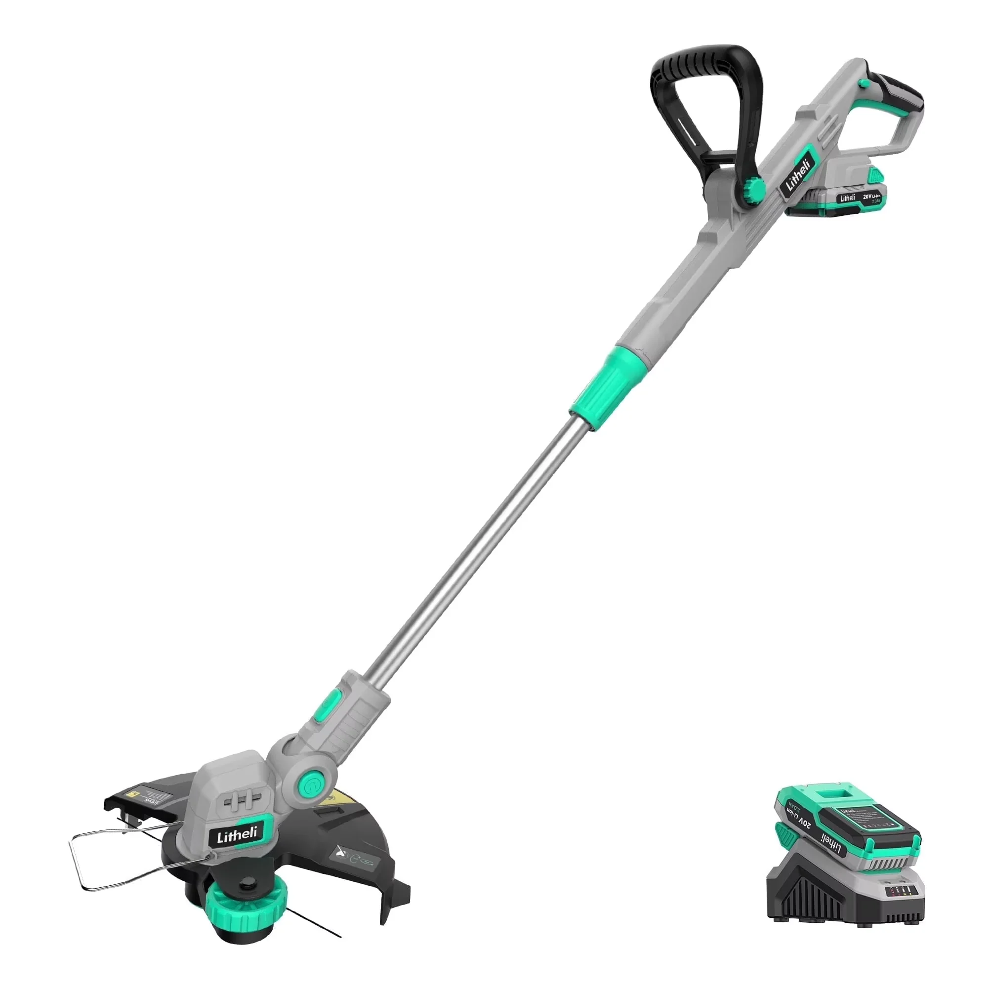 Premium String Trimmer with Battery, 20V, 20V 12" Cordless - Reliable Performance Model E9B07B