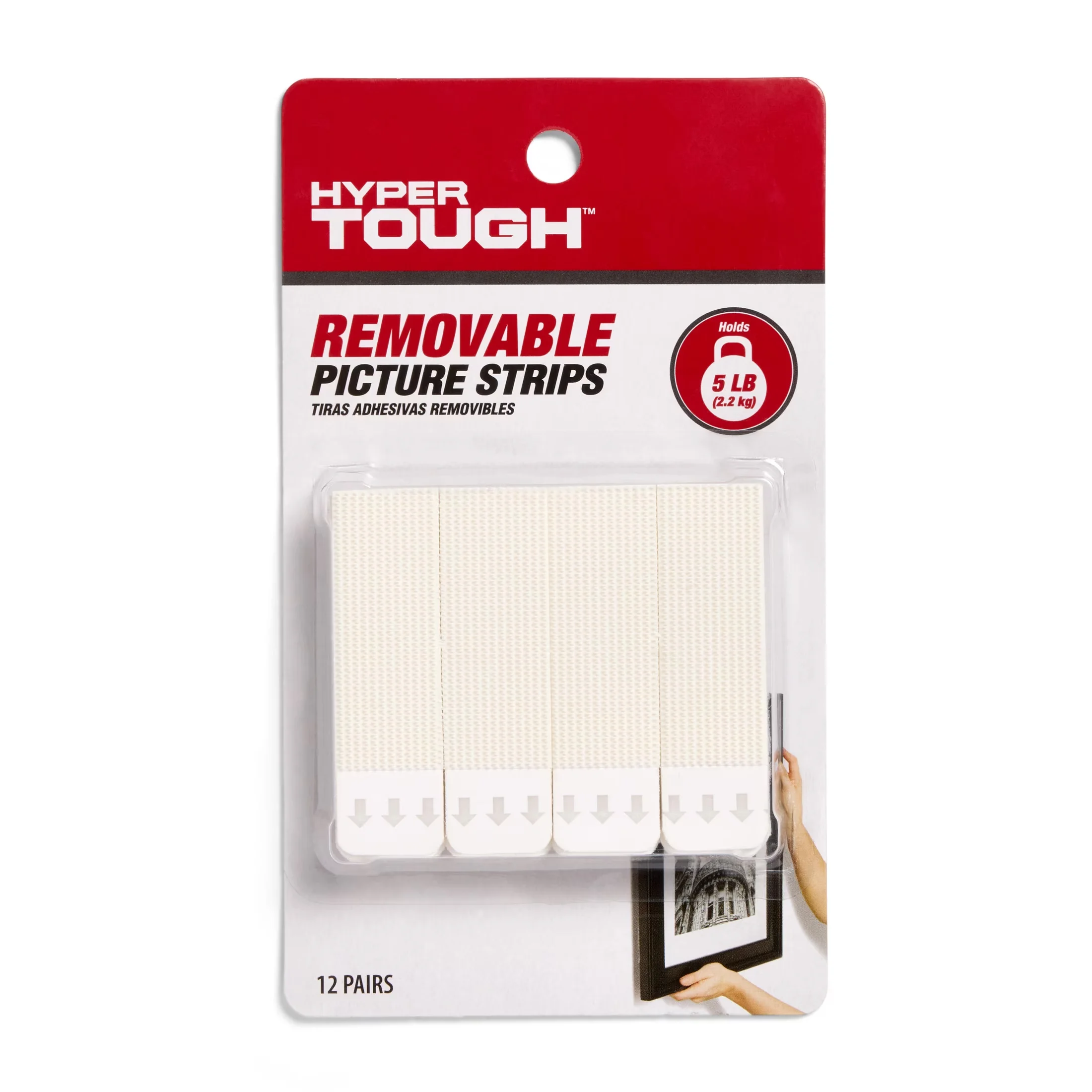 Reliable Damage-Free Hanging with Strips, Large Removable Adhesive Strips - Adhesive Strips White for Small Model 0D1F20