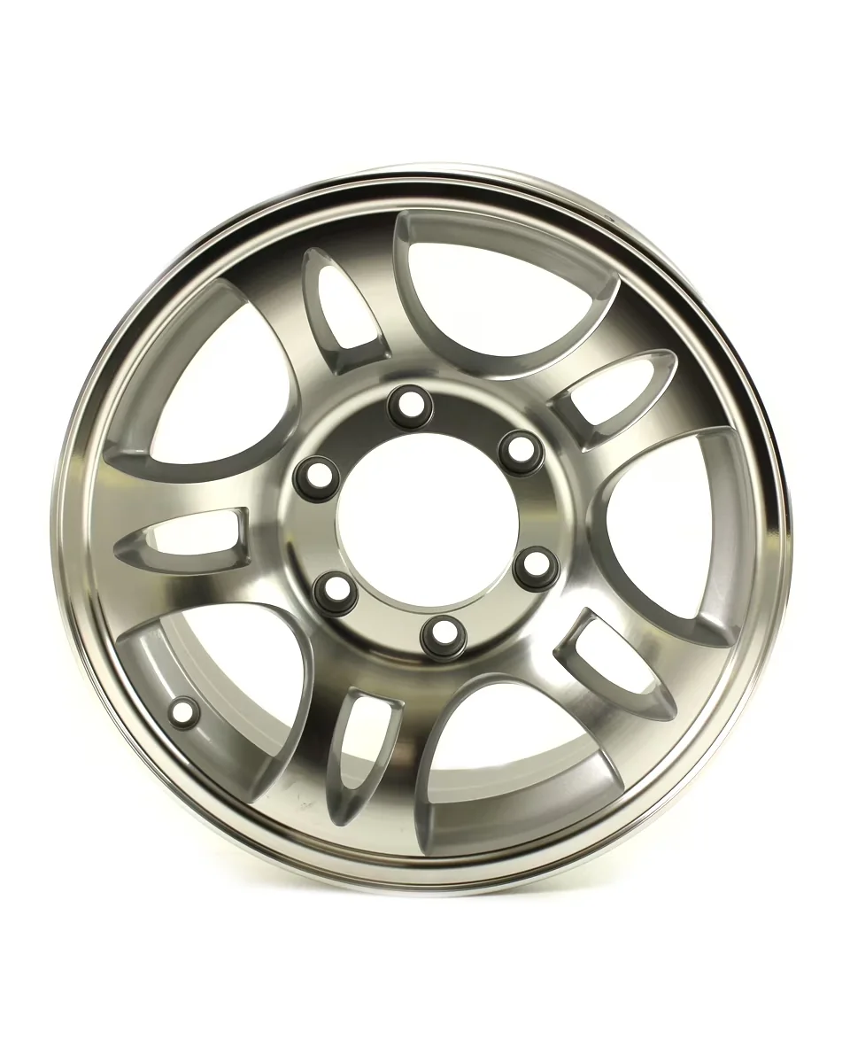Compact Wheels And Rim with Wheel Offset: 0 mm, Center Hole Diameter: 4.25" - Aluminum Polished Aluminum Model 7D2072