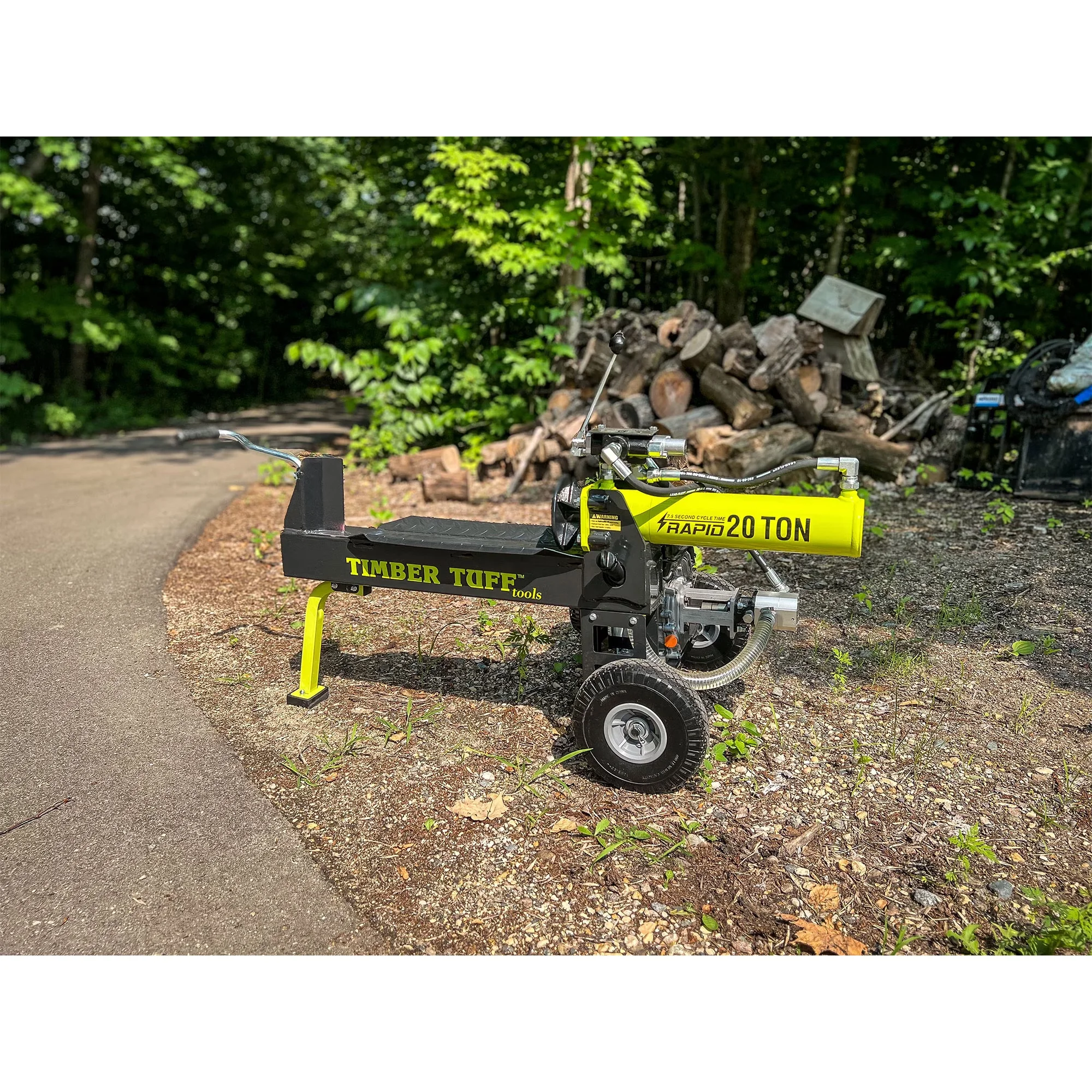 Logsplitter Innovative with Wheeled, Gas Powered 20 Ton Log Splitter - Black Model 05CD6F
