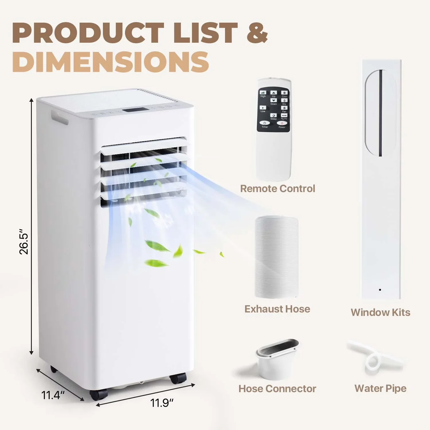 Premium Air Conditioner with 10000 BTU, Refillable, 10000 BTU Portable Conditioners - Model 50FD68