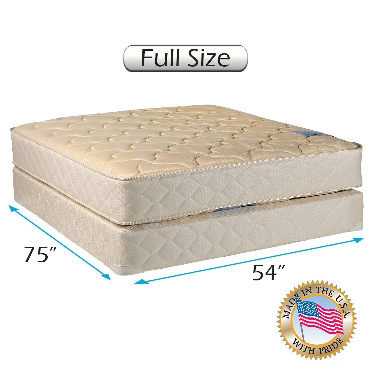 Stylish Mattresses Accessory with Mattress Cover Protector, Two-Sided - Fabric Beige Model 1913BC
