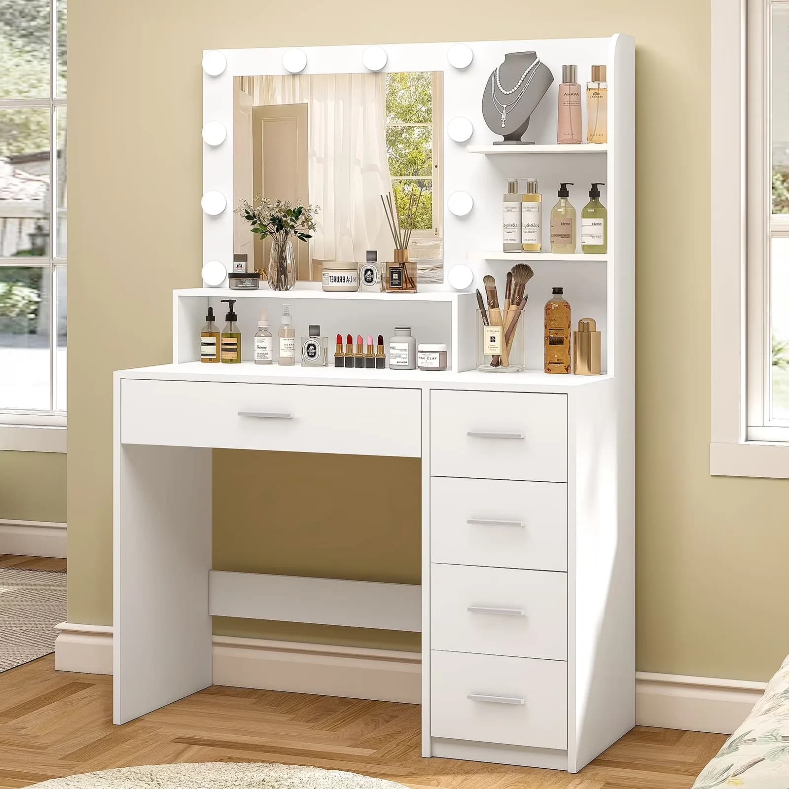 Reliable Bathroom Renovation with Modern, Lights Up, Vanity Set - White Model FB0C0C