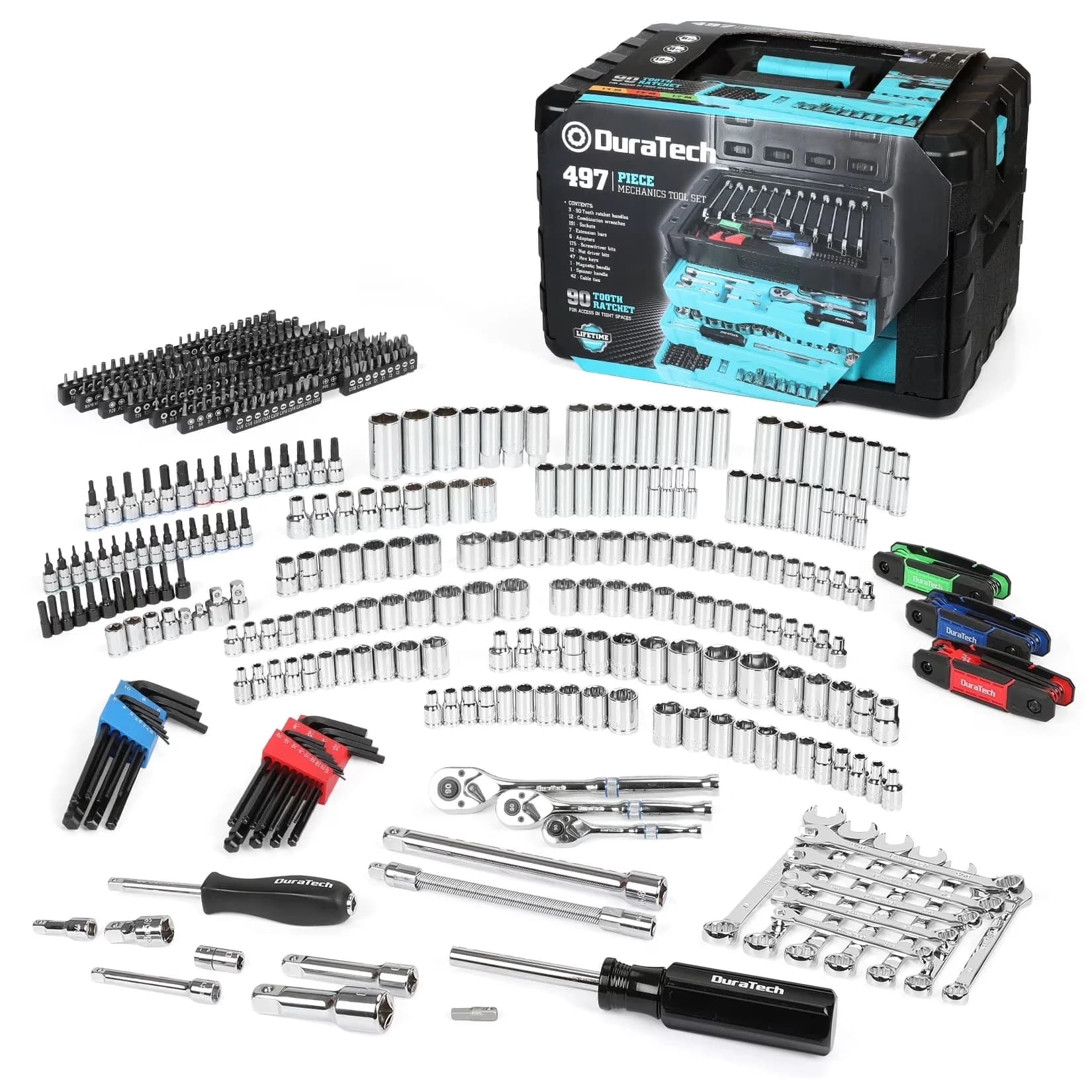 Modern Hand Tool Set with Resistant To Rust Or Corrosion, 497-Piece Professional Mechanics - Model 2B1661