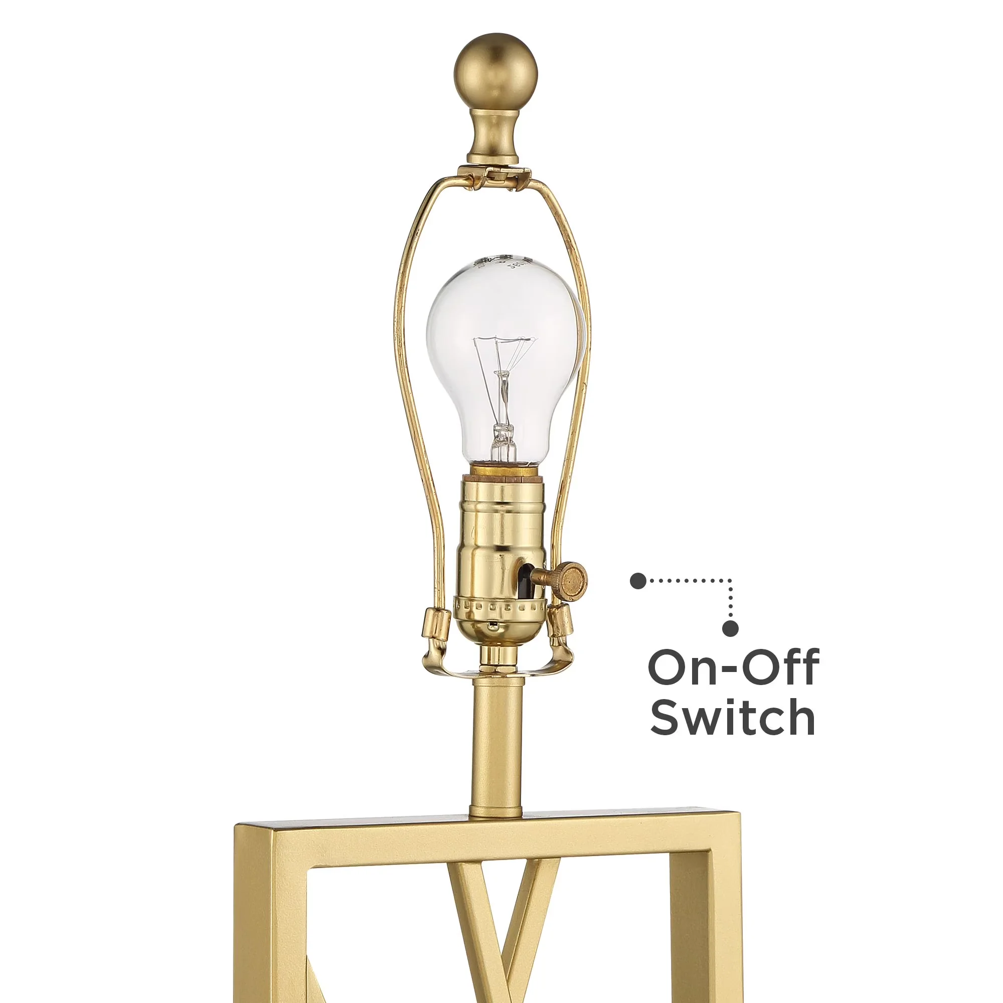 Premium Lamp Set with Incandescent, Modern - Metal Gold 1/2 - Contemporary Style Model 42E277
