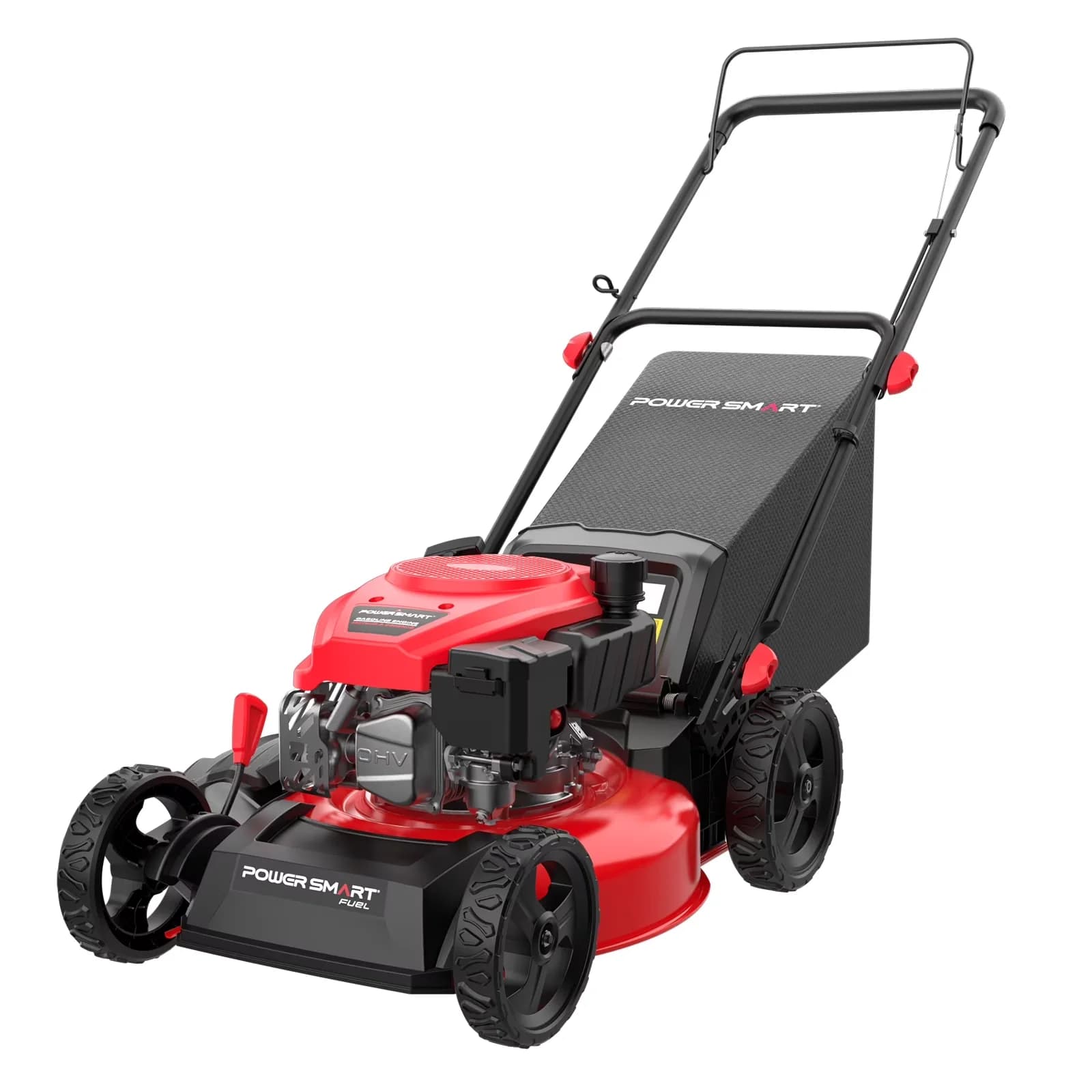 Quality Push Mower with Mulching, Bagger, Adjustable Cutting Height - Red Model 3C0A35